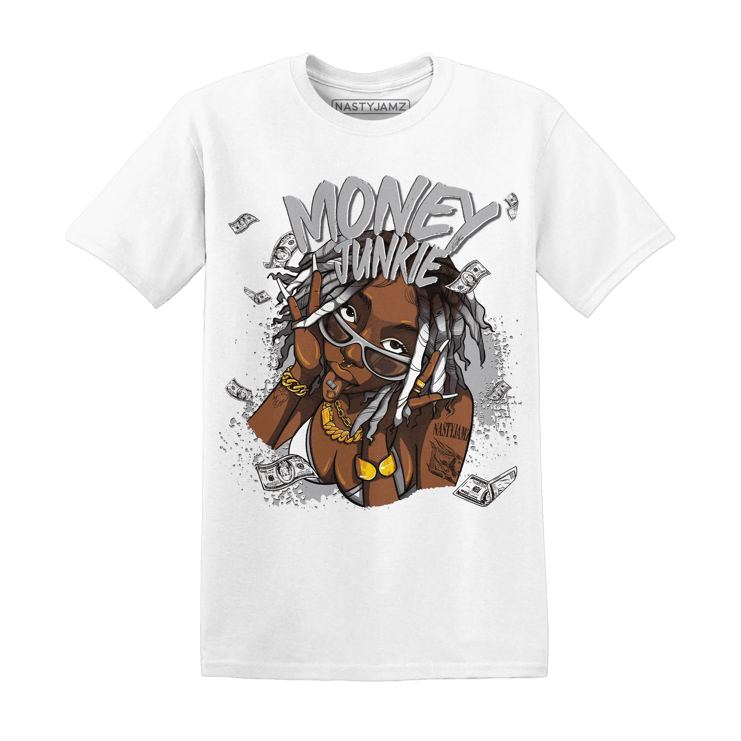 Wolf-Grey-1s-T-Shirt-Match-Money-Junkie