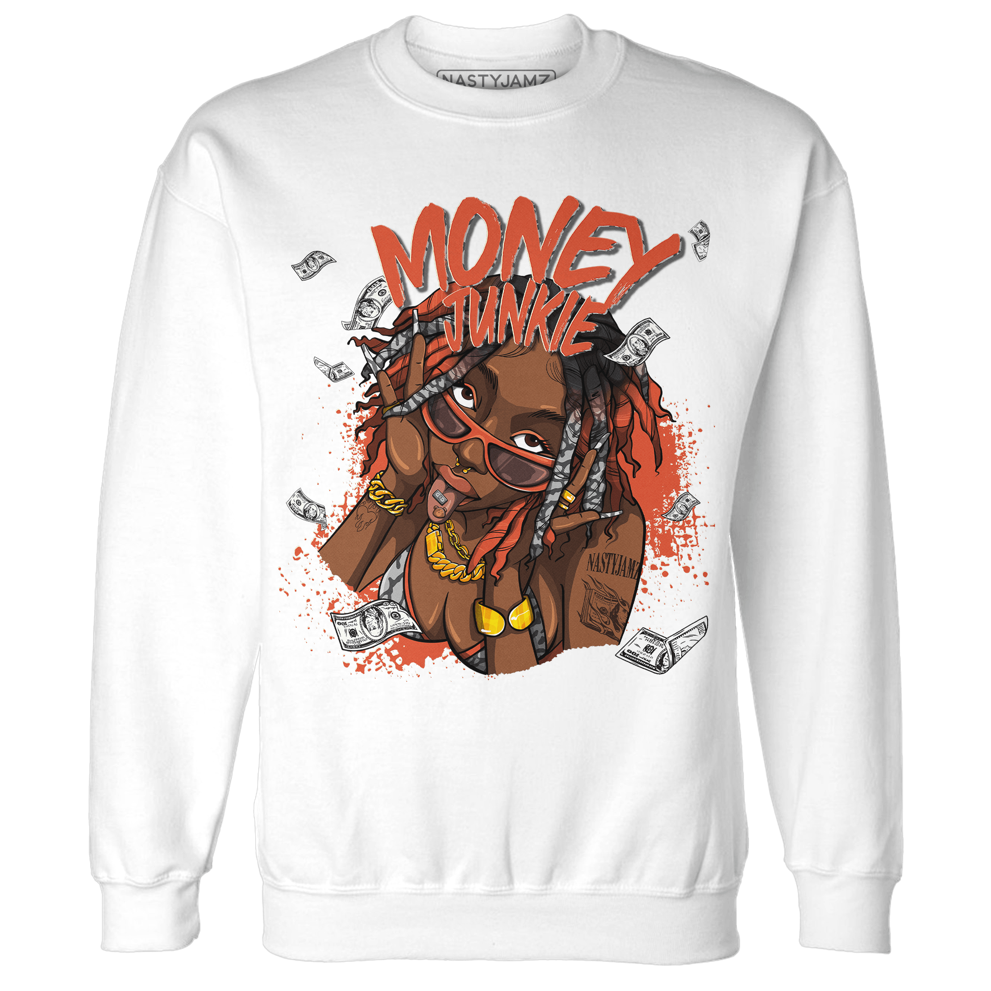 Georgia Peach 3s Sweatshirt Match Money Junkie - NastyJamz