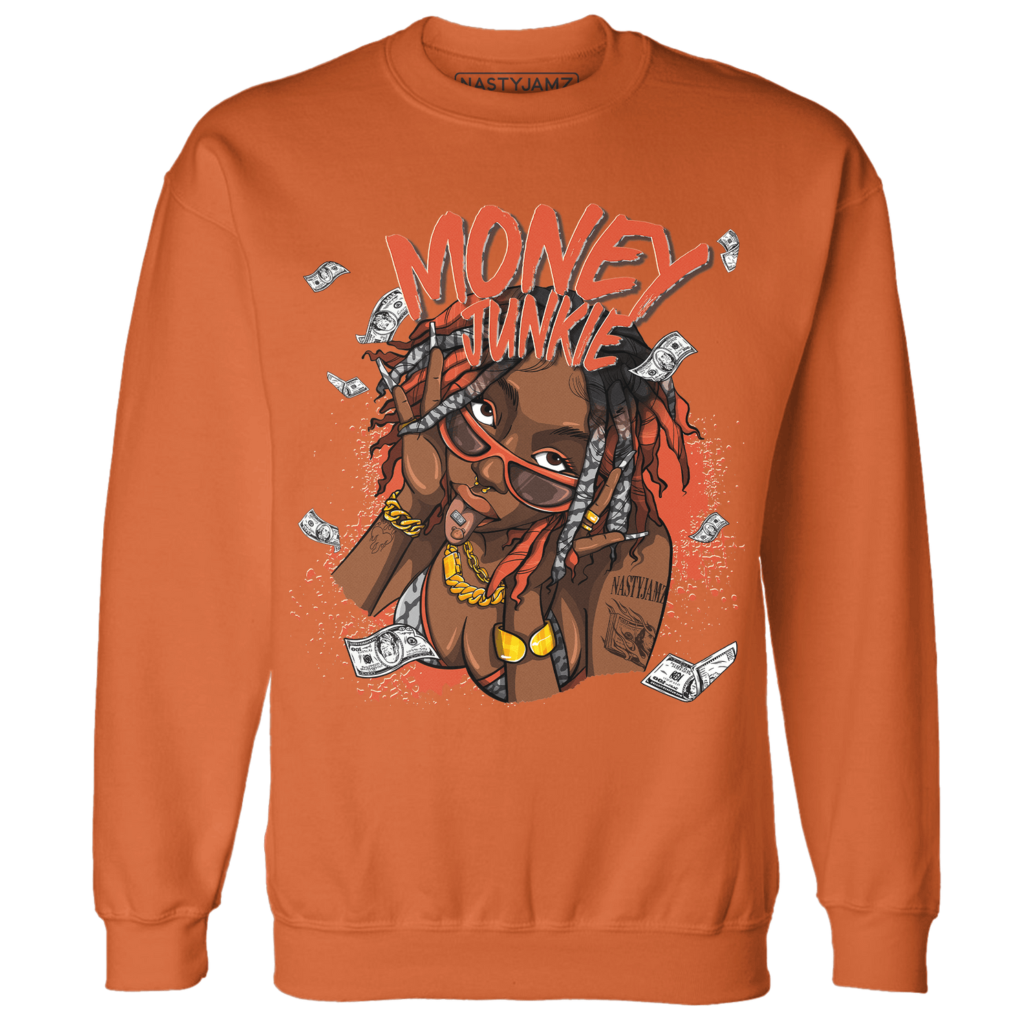 Georgia Peach 3s Sweatshirt Match Money Junkie - NastyJamz