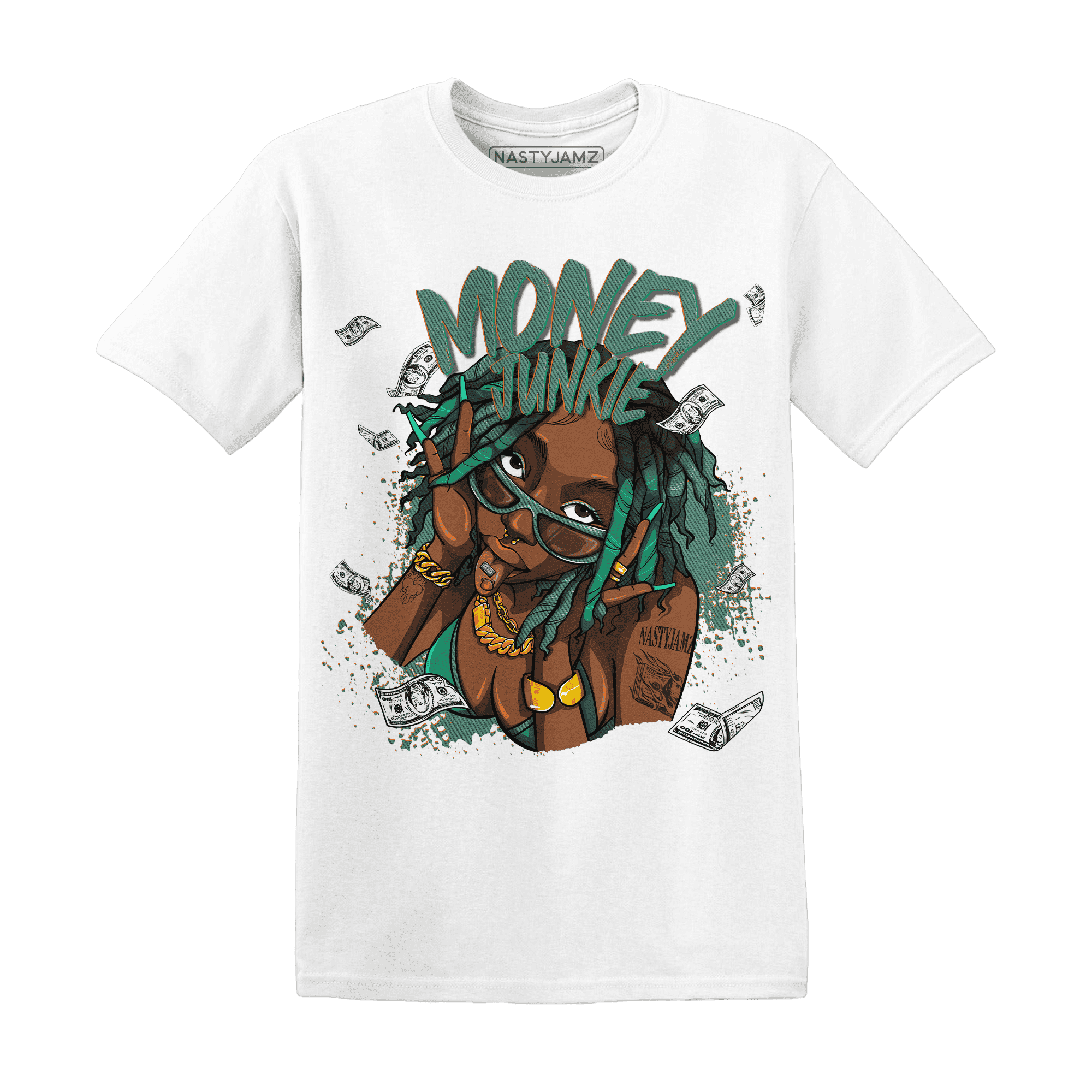 Nina CN Abney 3s T Shirt Match Money Junkie - NastyJamz