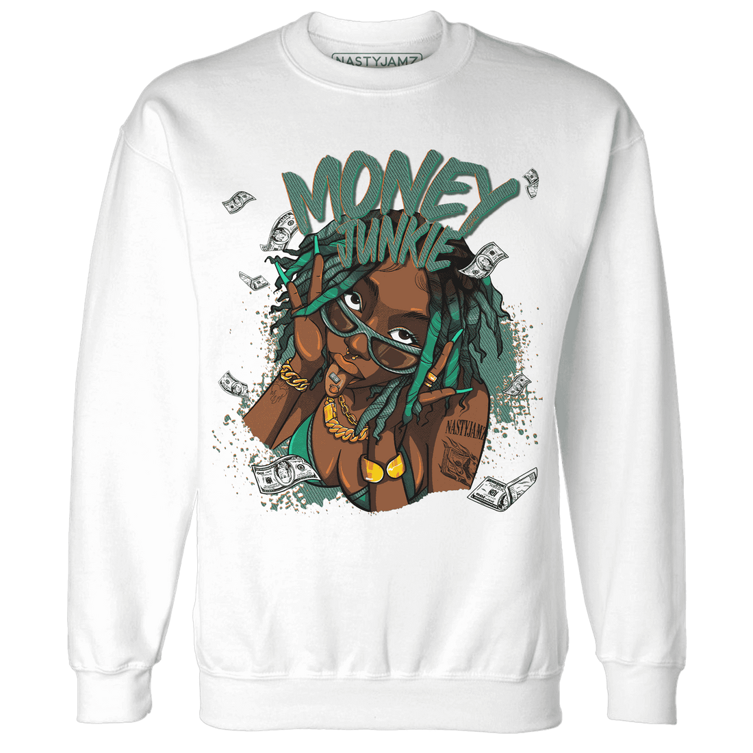 Nina CN Abney 3s Sweatshirt Match Money Junkie - NastyJamz