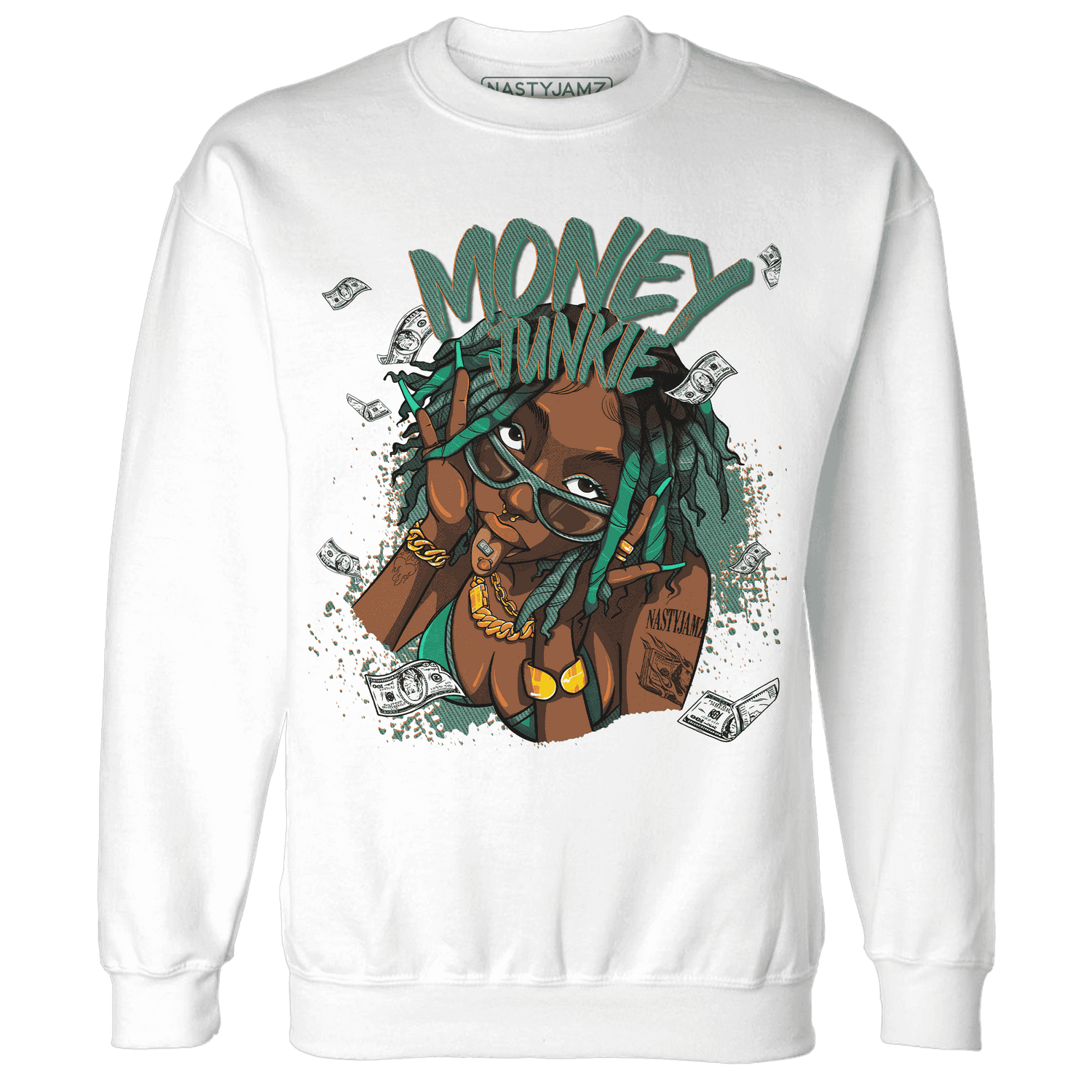 Nina CN Abney 3s Sweatshirt Match Money Junkie - NastyJamz
