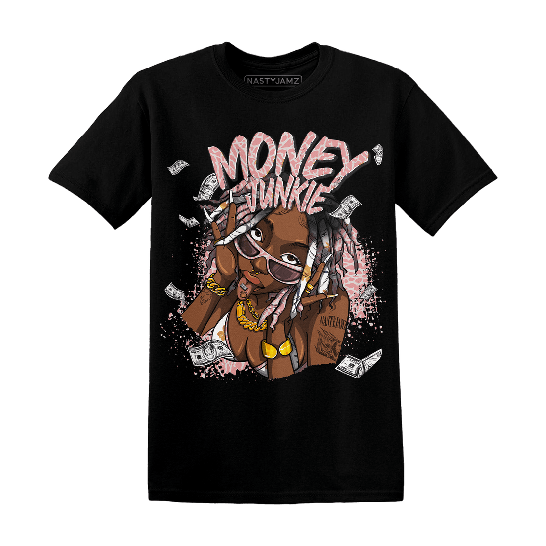 Red Stardust 3s T Shirt Match Money Junkie - NastyJamz