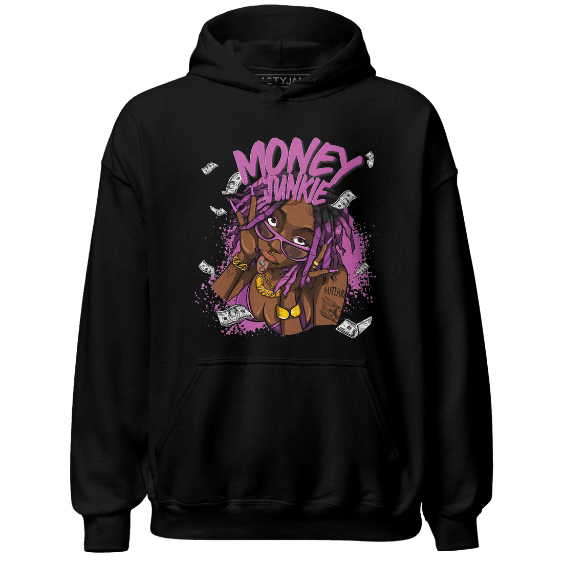 GS Hyper Violet 4s Hoodie Match Money Junkie - NastyJamz