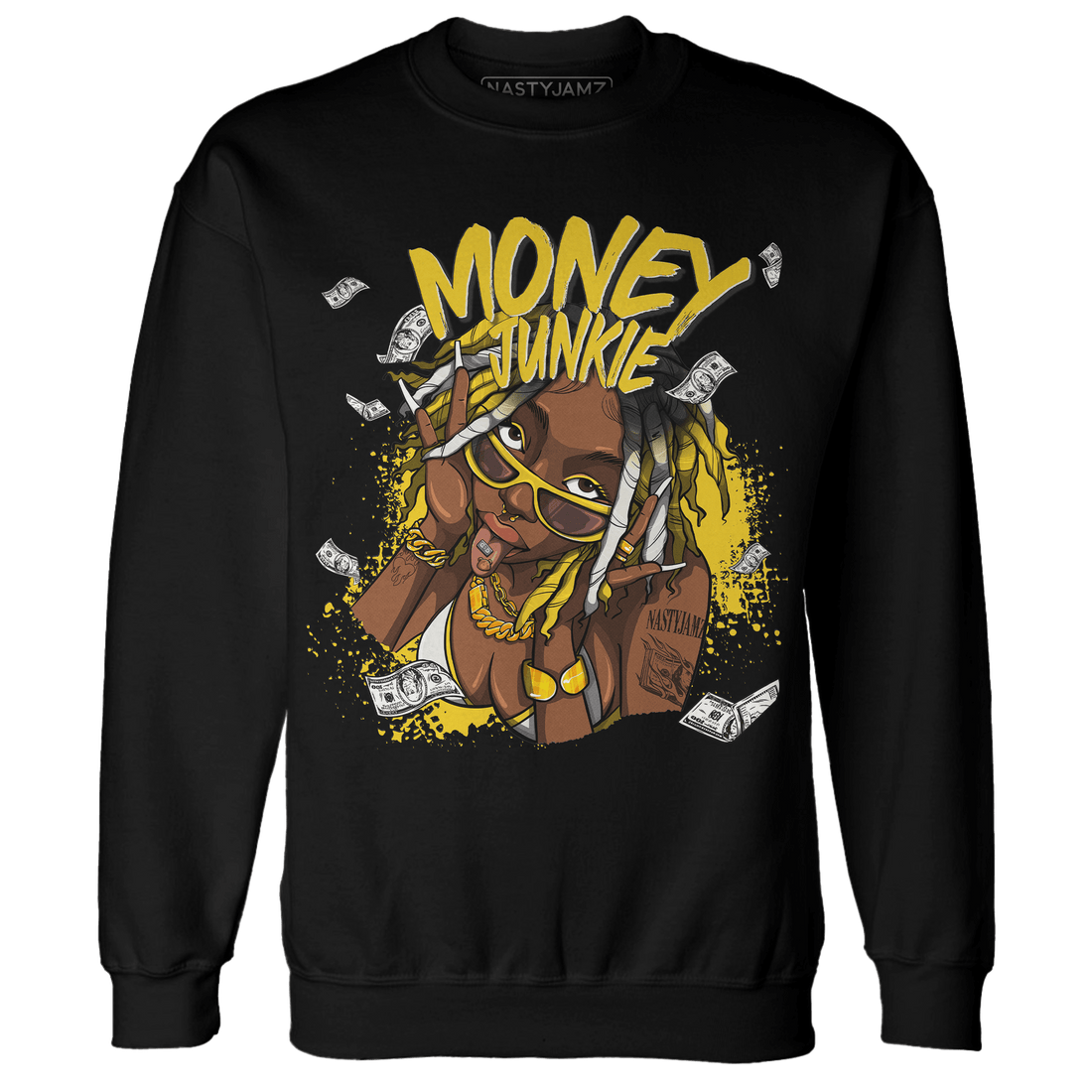 Vivid Sulfur 4s Sweatshirt Match Money Junkie - NastyJamz