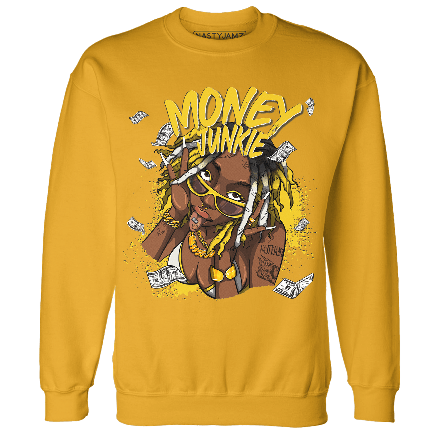 Vivid Sulfur 4s Sweatshirt Match Money Junkie - NastyJamz