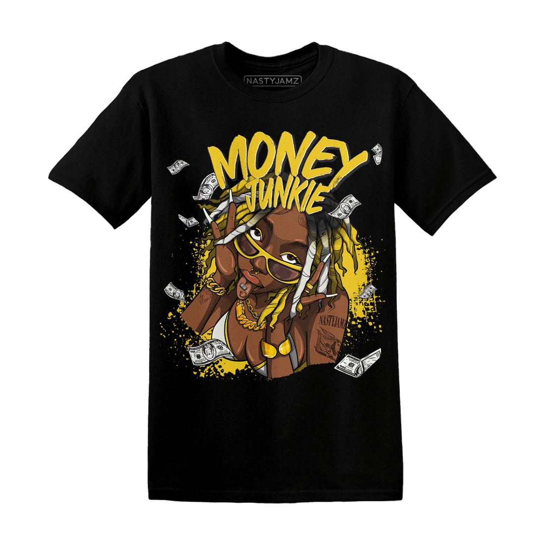 Vivid Sulfur 4s T Shirt Match Money Junkie - NastyJamz