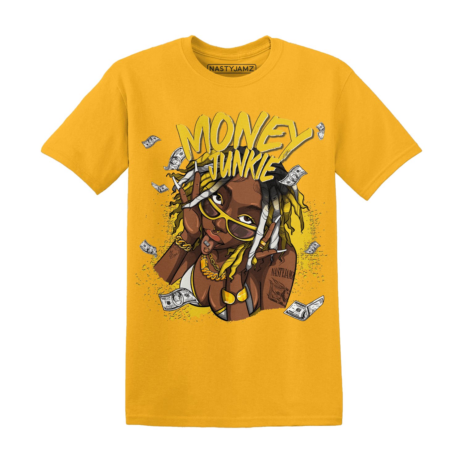 Vivid Sulfur 4s T Shirt Match Money Junkie - NastyJamz