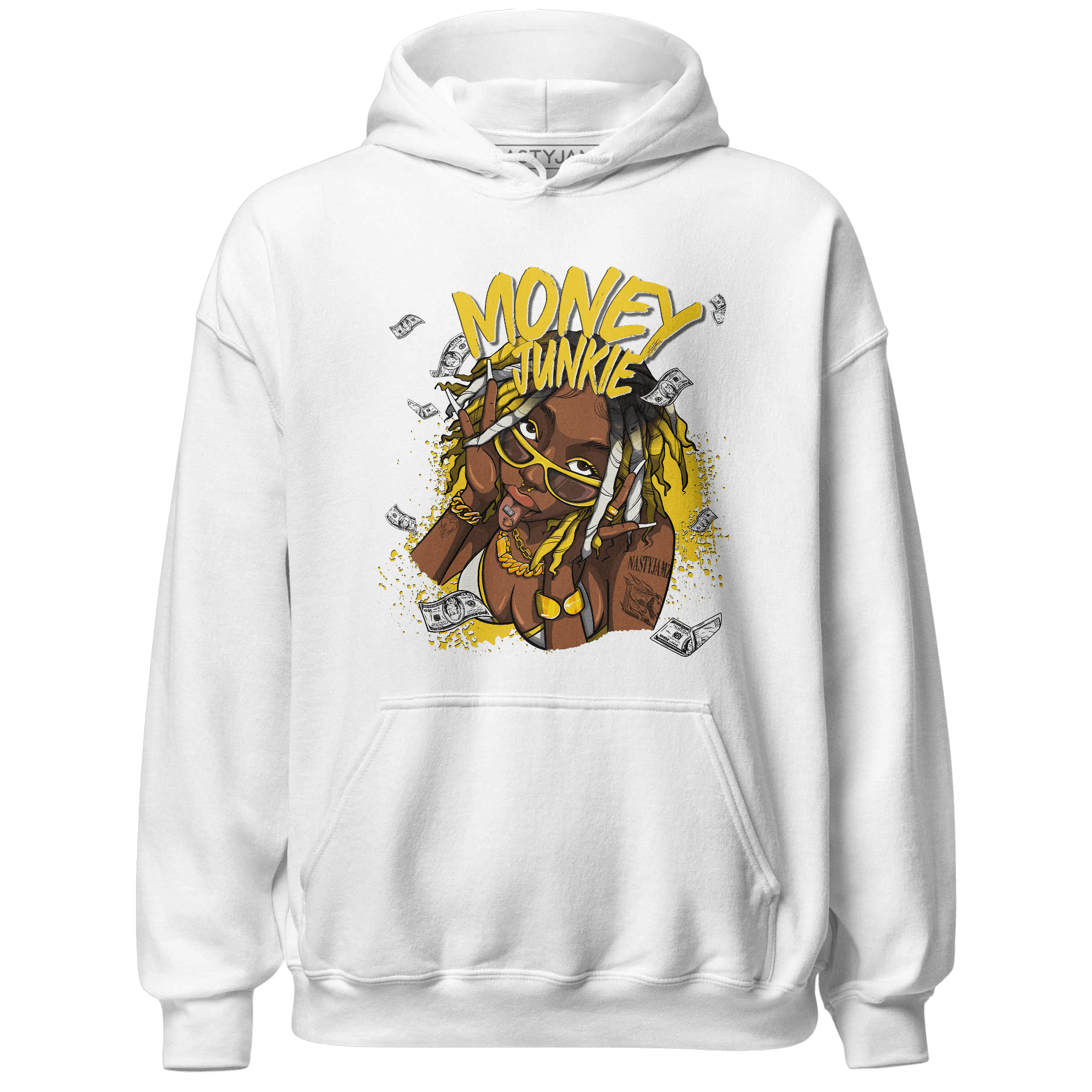 Vivid Sulfur 4s Hoodie Match Money Junkie - NastyJamz