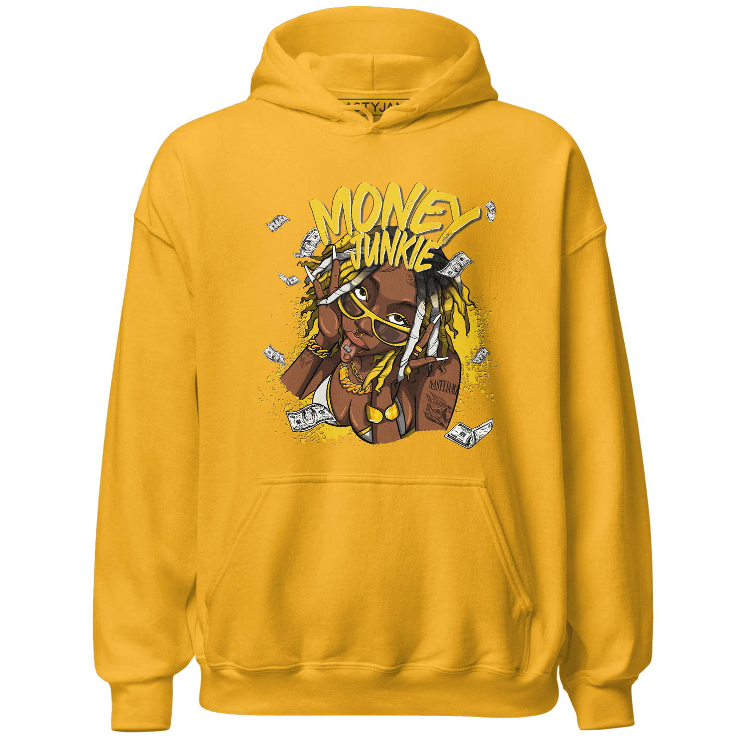 Vivid Sulfur 4s Hoodie Match Money Junkie - NastyJamz