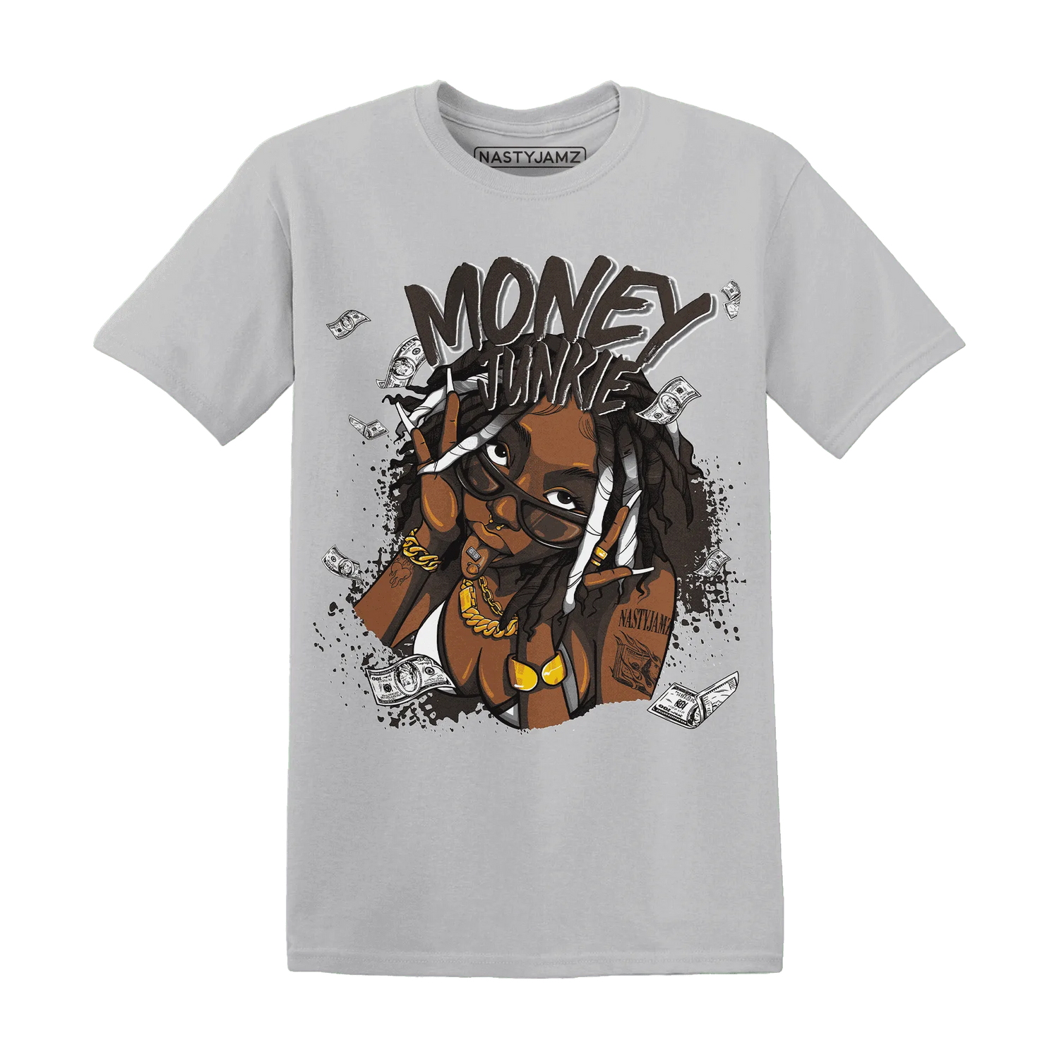 White-Thunder-4s-T-Shirt-Match-Money-Junkie