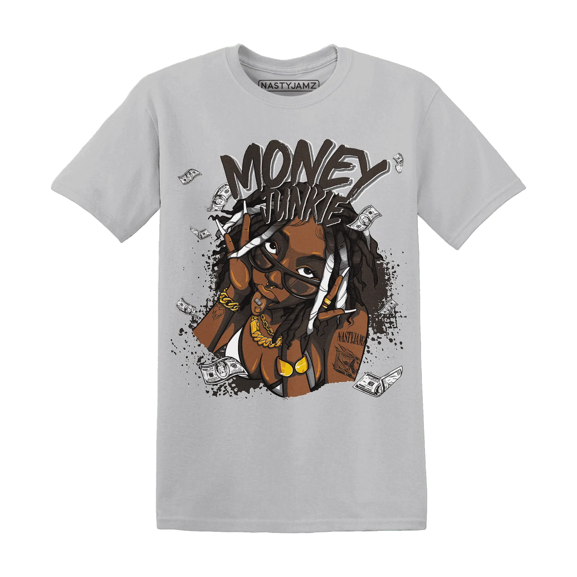 White-Thunder-4s-T-Shirt-Match-Money-Junkie