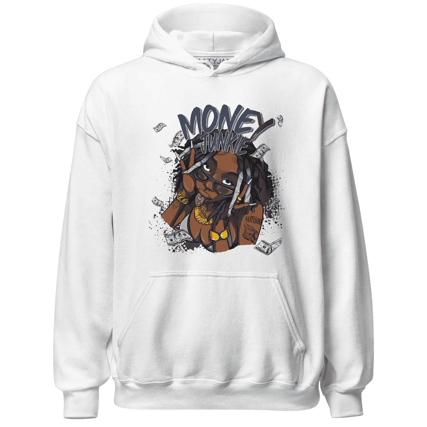 White-Navy-6s-Hoodie-Match-Money-Junkie