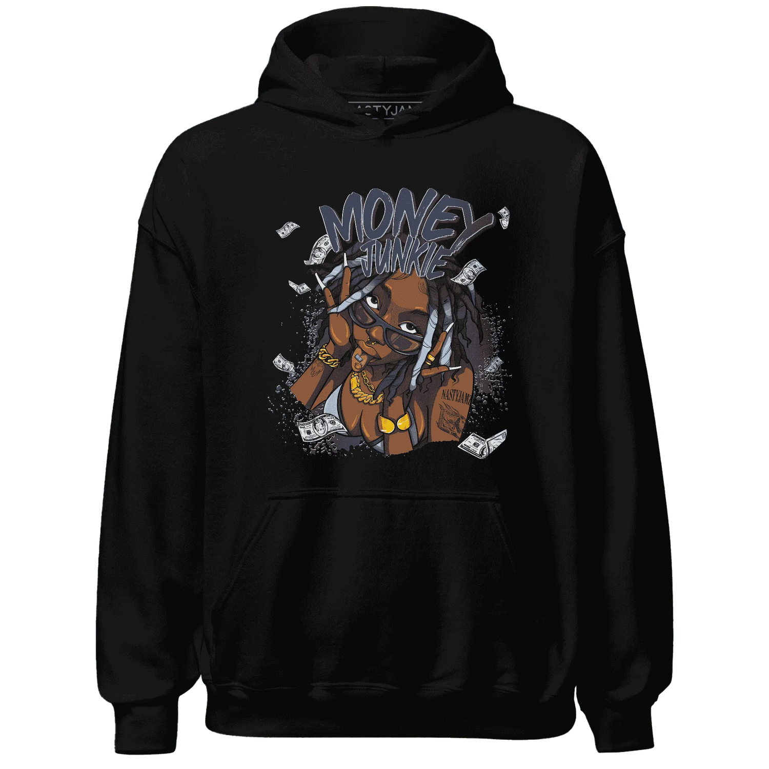 White-Navy-6s-Hoodie-Match-Money-Junkie