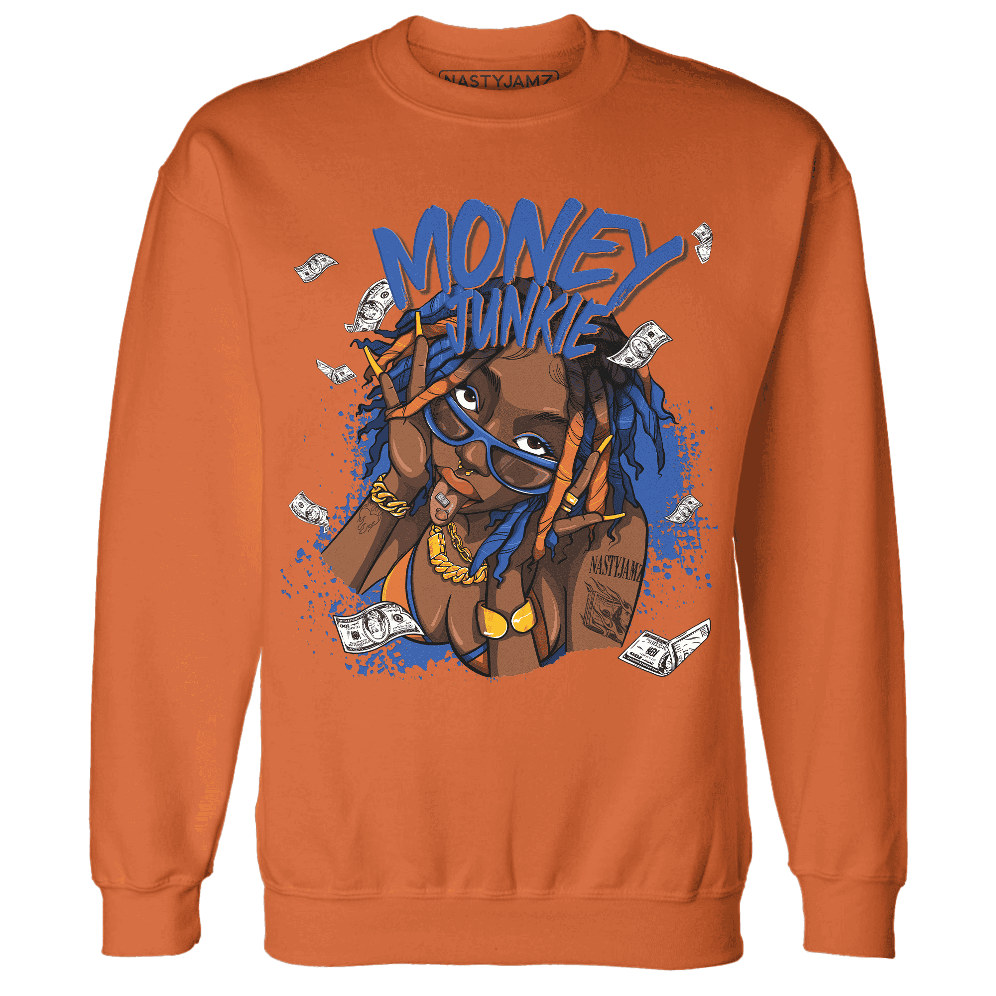 Dunk Low Knicks Sweatshirt Match Money Junkie - NastyJamz