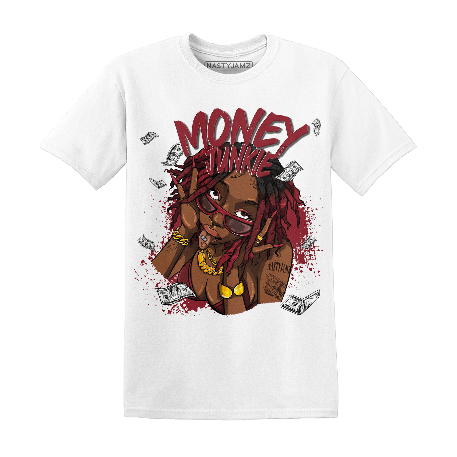 Cherry 12s T Shirt Match Money Junkie - NastyJamz