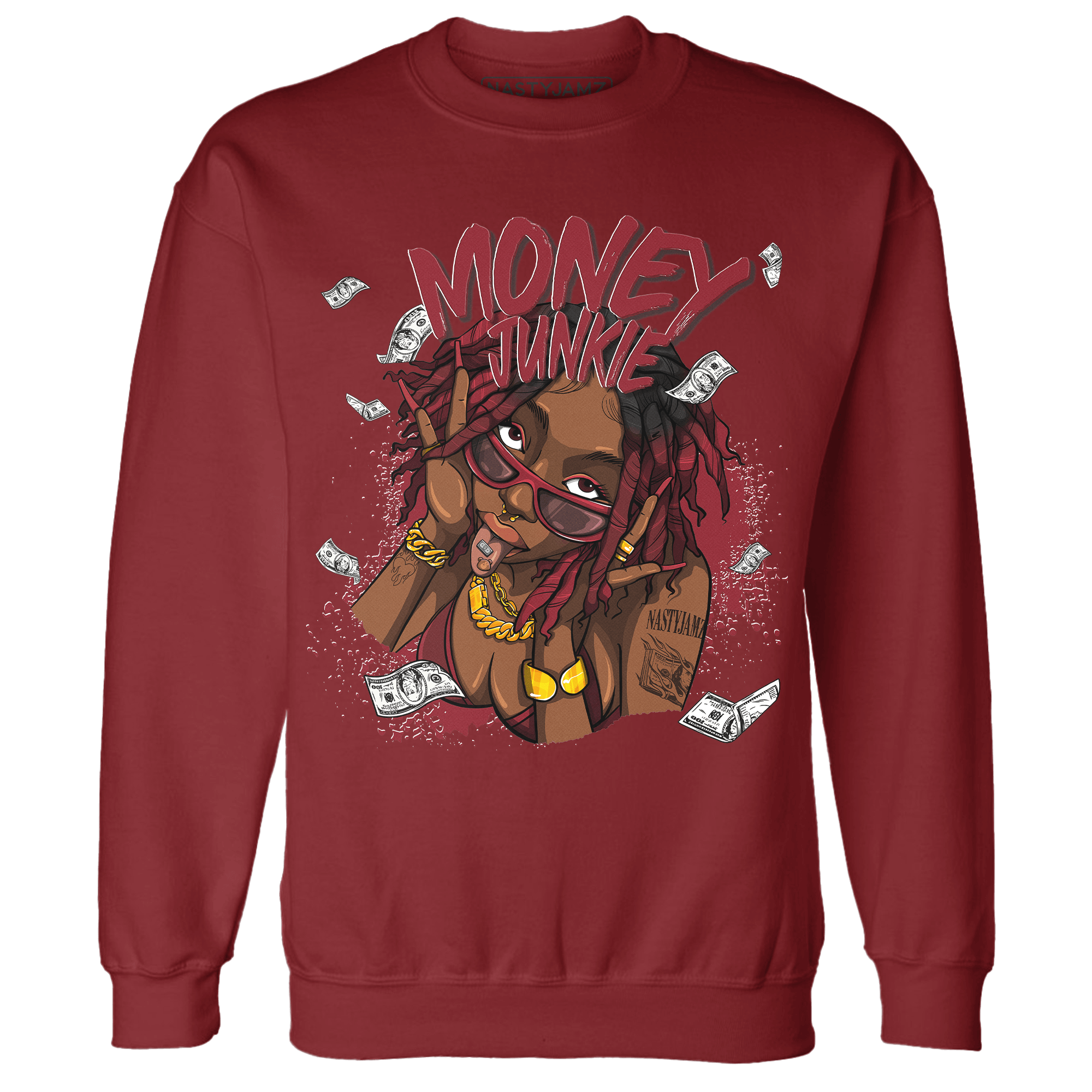 Cherry 12s Sweatshirt Match Money Junkie - NastyJamz