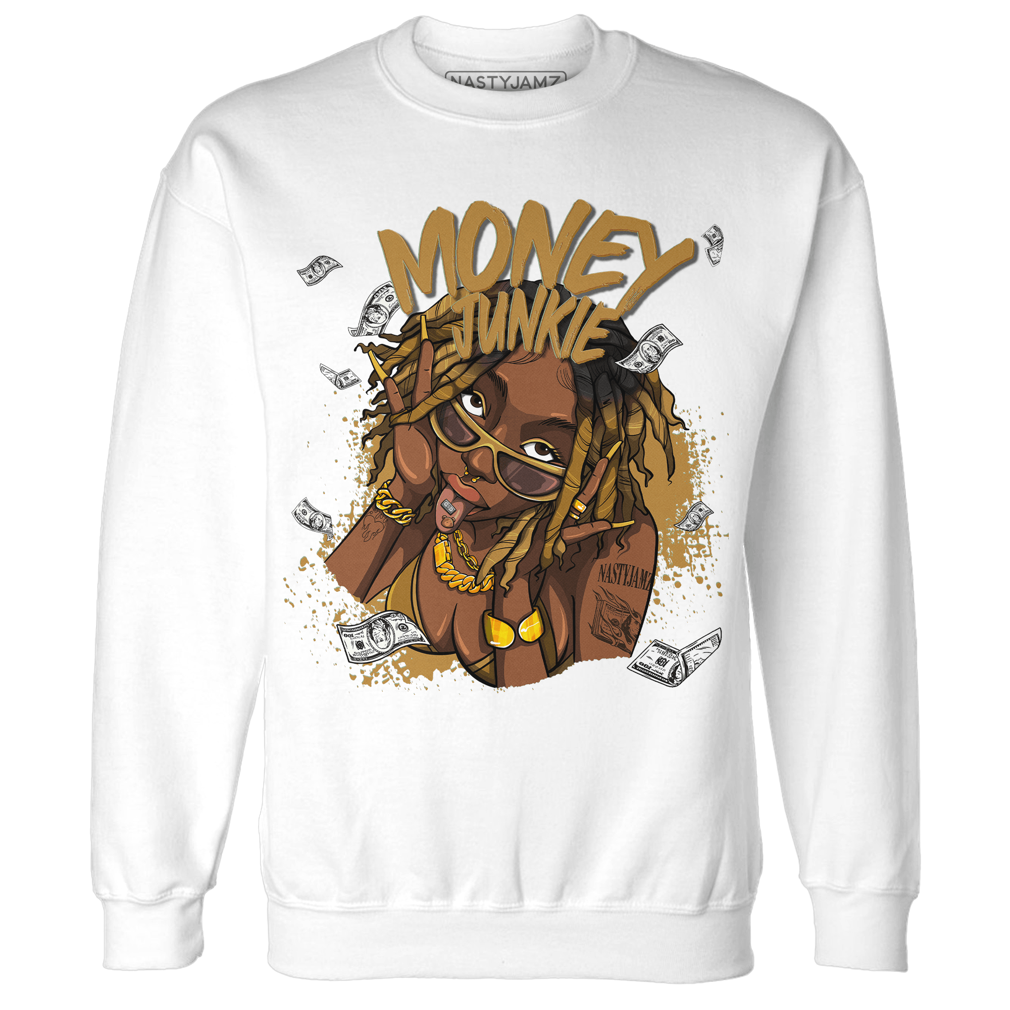 Wheat 13s Sweatshirt Match Money Junkie - NastyJamz