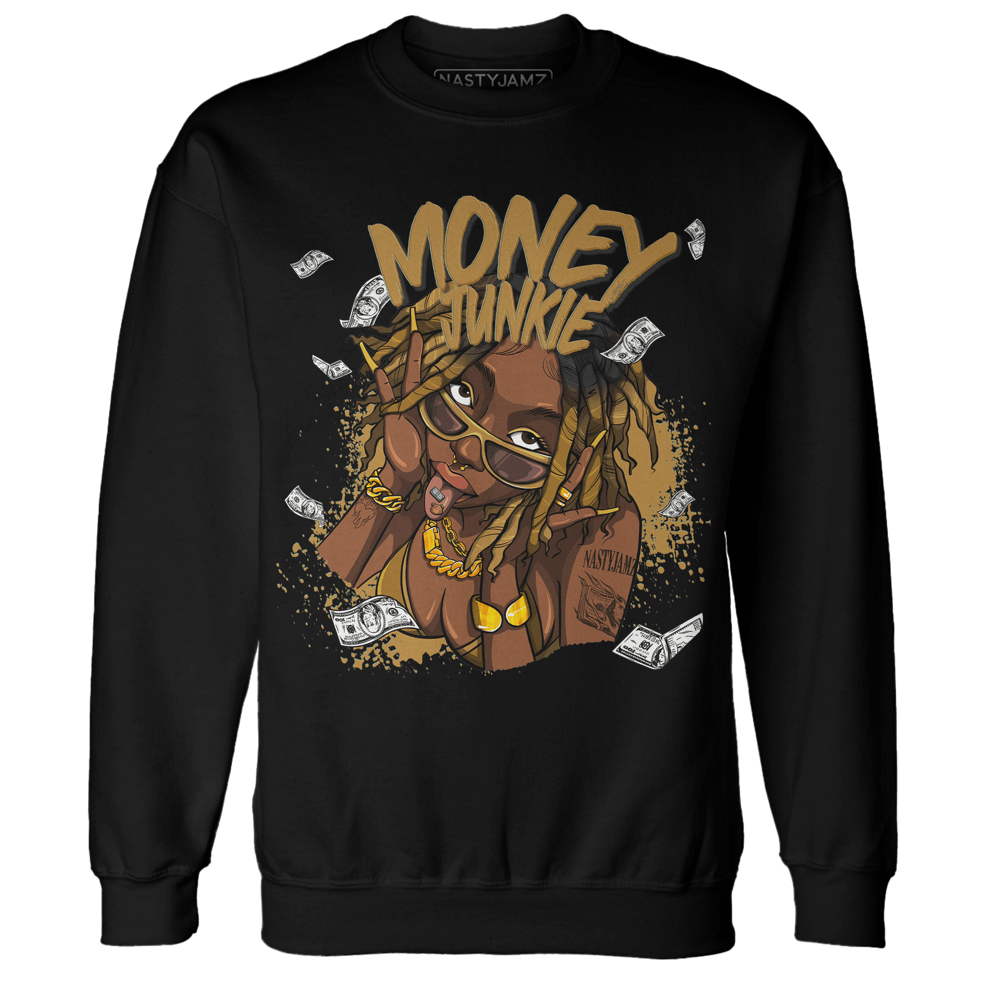 Wheat 13s Sweatshirt Match Money Junkie - NastyJamz