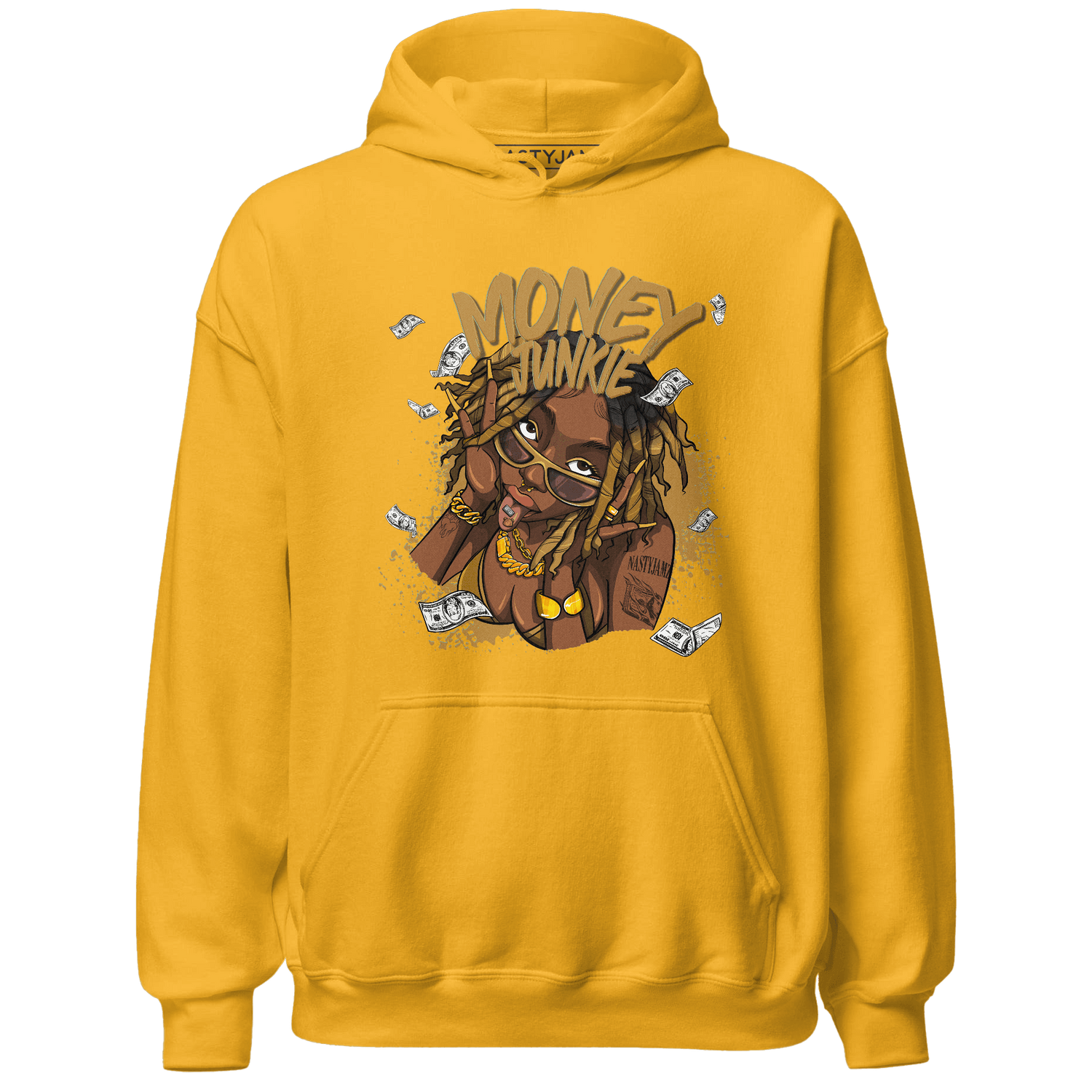 Wheat 13s Hoodie Match Money Junkie - NastyJamz