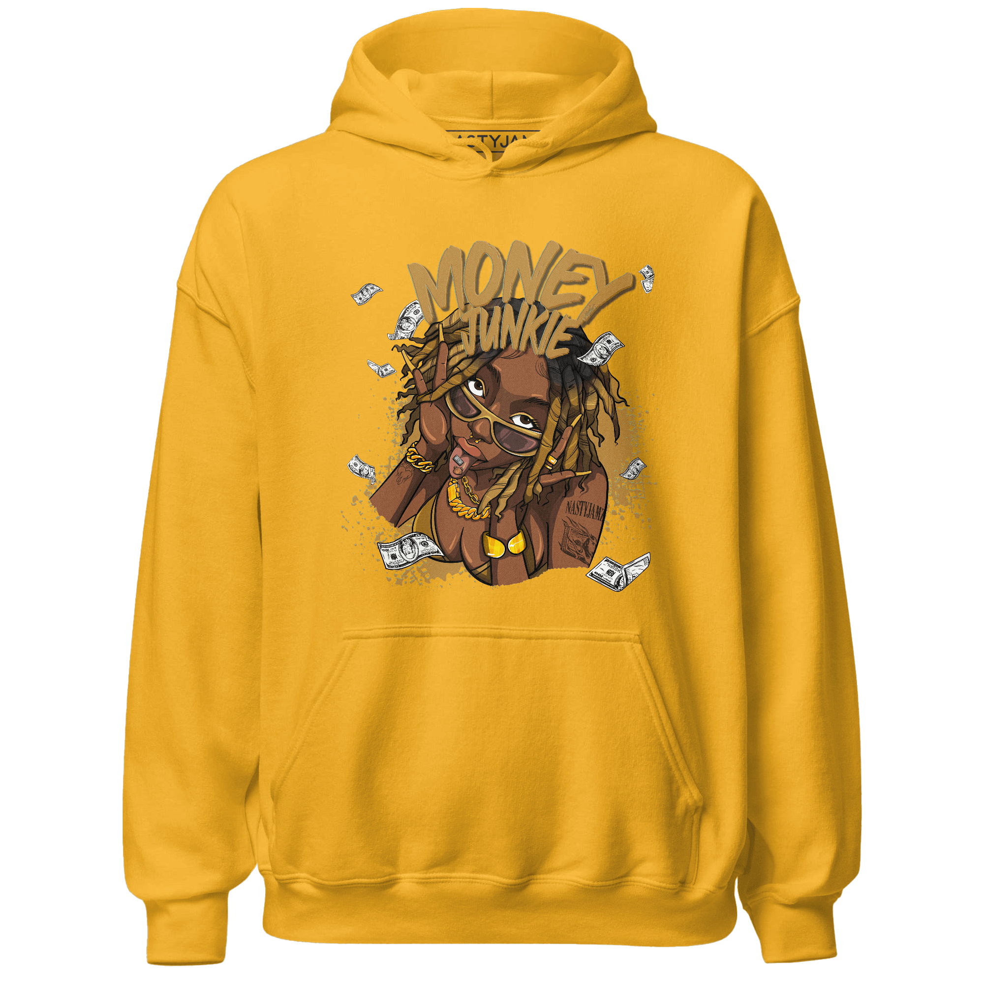 Wheat 13s Hoodie Match Money Junkie - NastyJamz