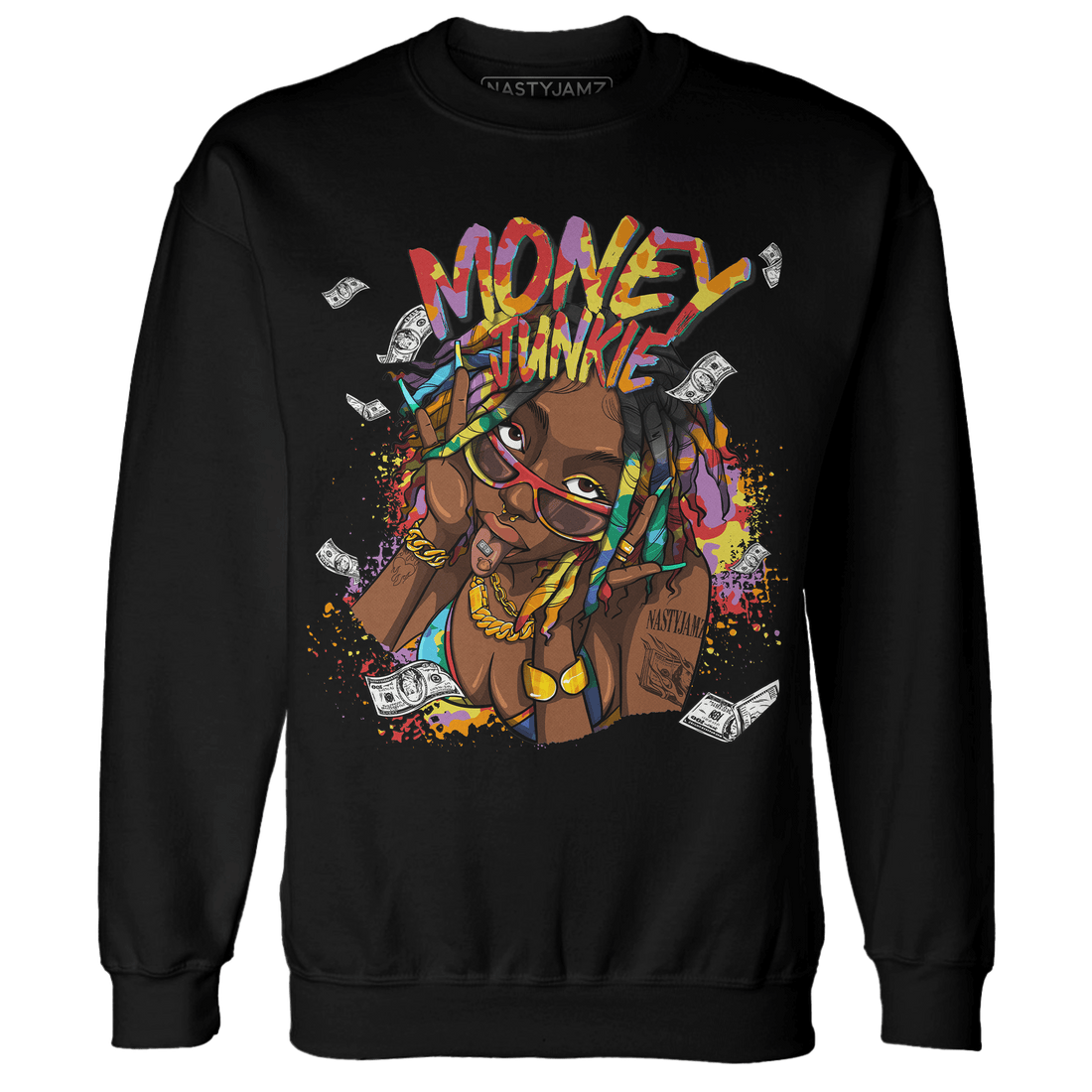 Mid GS Six Championships 1s Sweatshirt Match Money Junkie - NastyJamz