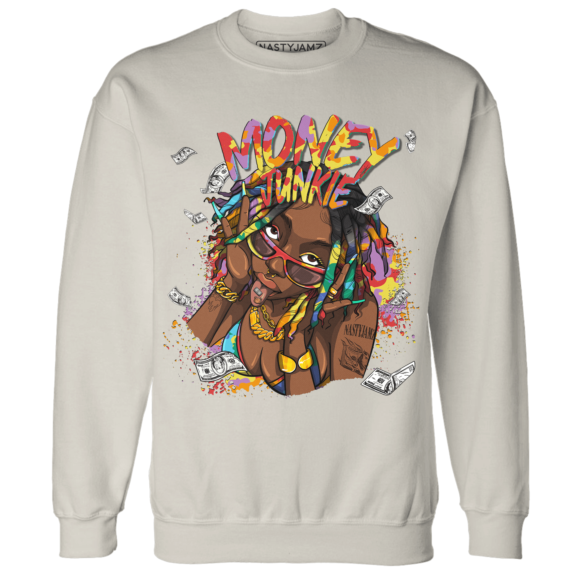 Mid GS Six Championships 1s Sweatshirt Match Money Junkie - NastyJamz