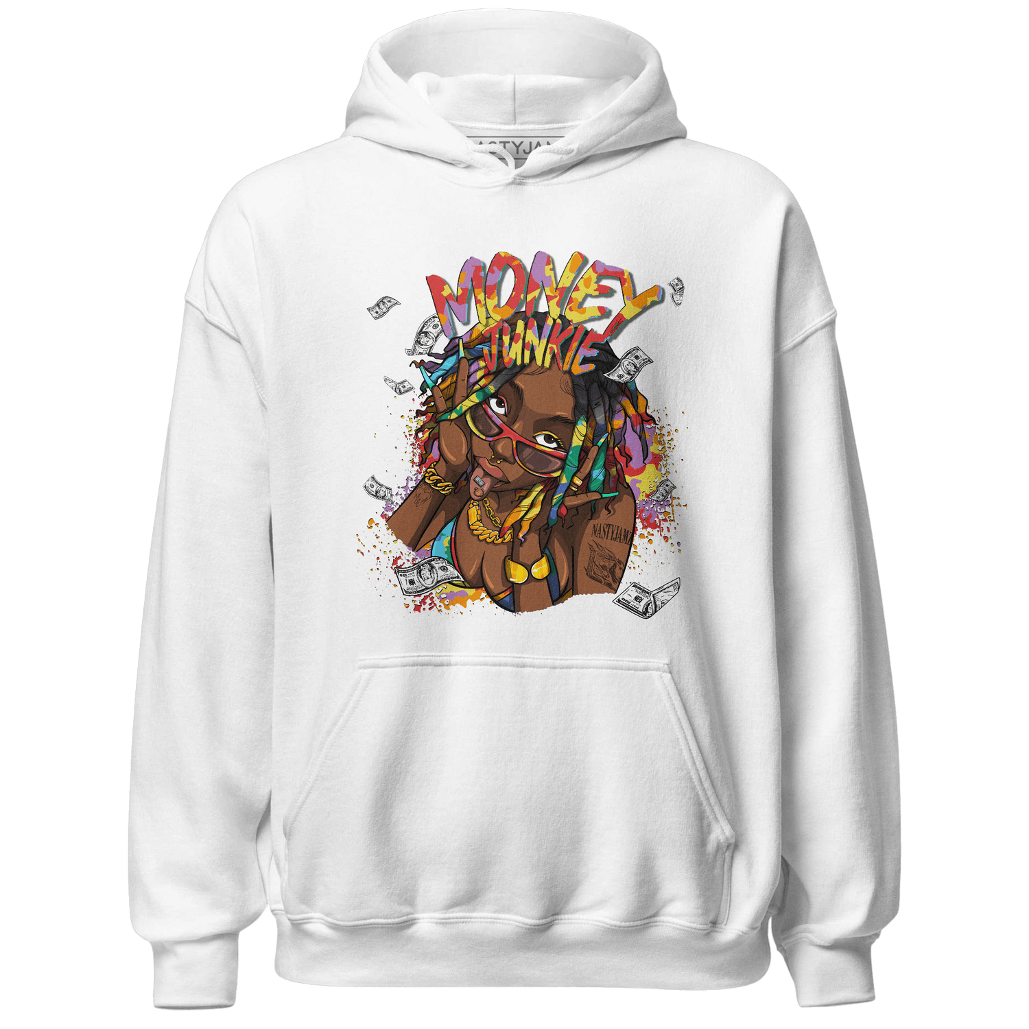 Mid GS Six Championships 1s Hoodie Match Money Junkie - NastyJamz