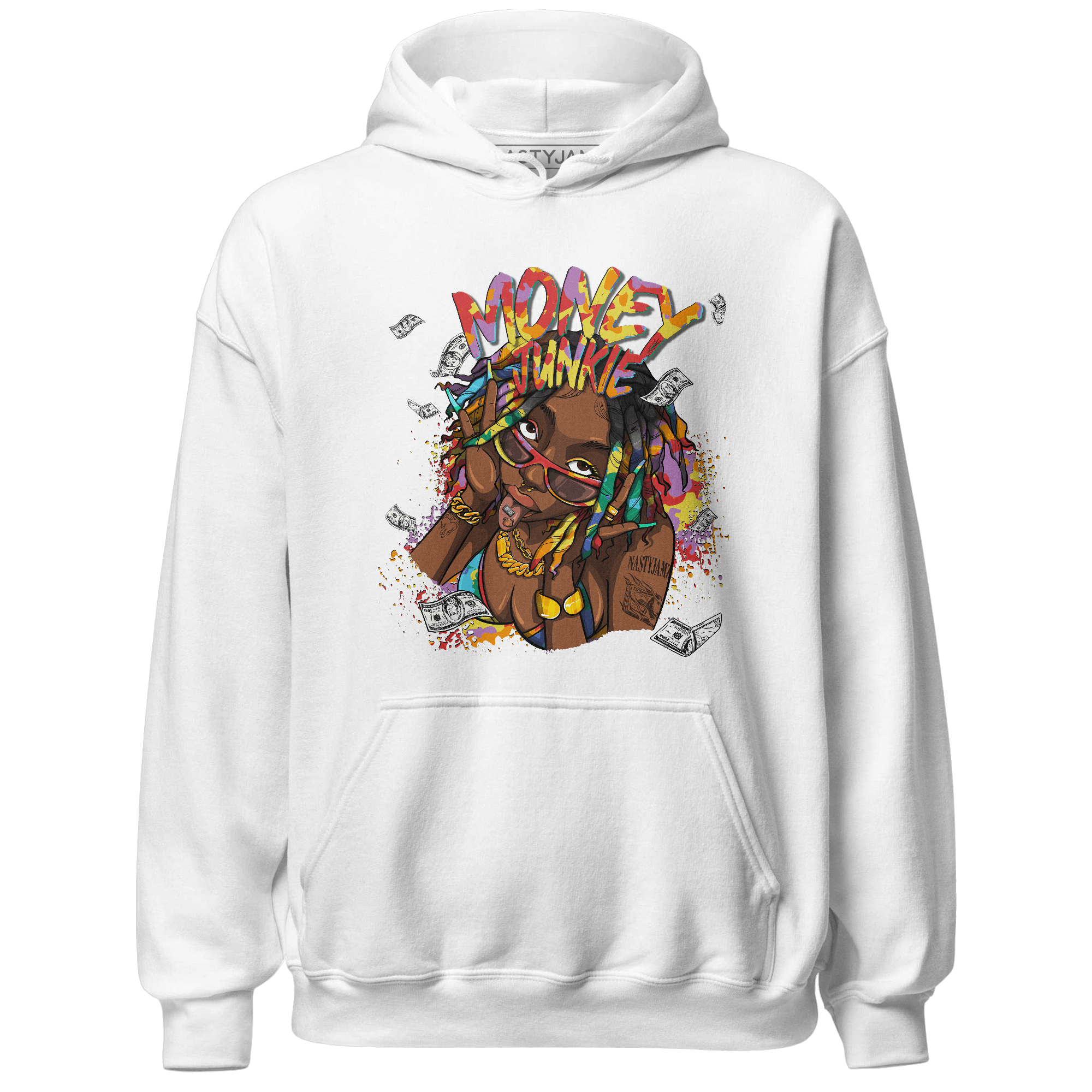 Mid GS Six Championships 1s Hoodie Match Money Junkie - NastyJamz