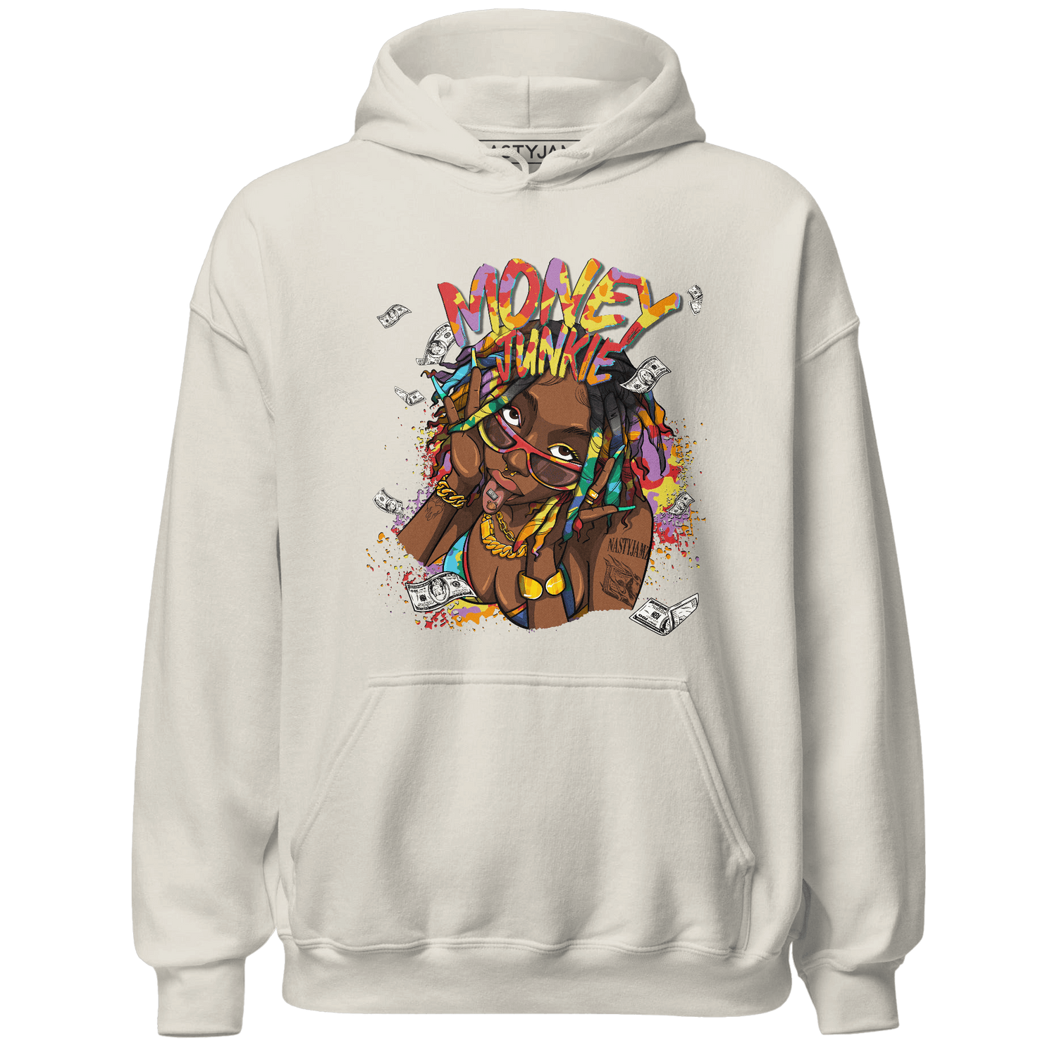 Mid GS Six Championships 1s Hoodie Match Money Junkie - NastyJamz