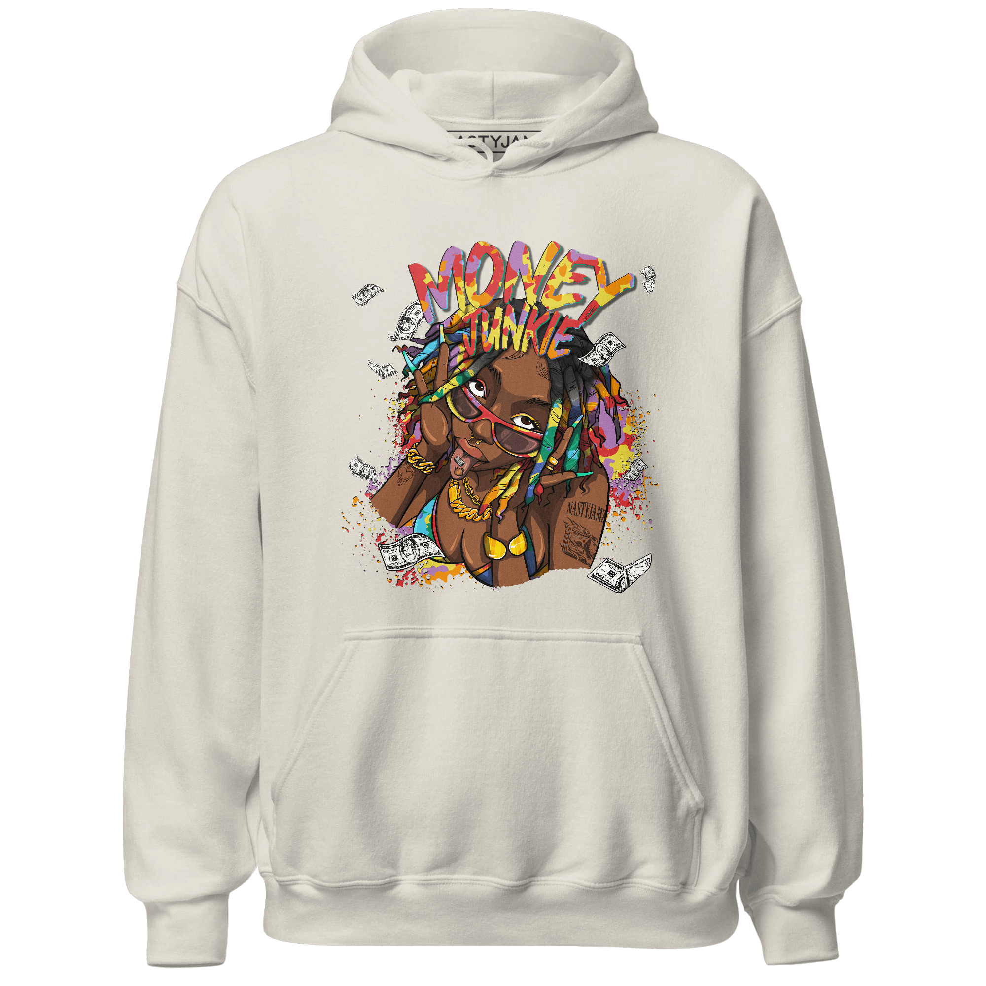 Mid GS Six Championships 1s Hoodie Match Money Junkie - NastyJamz