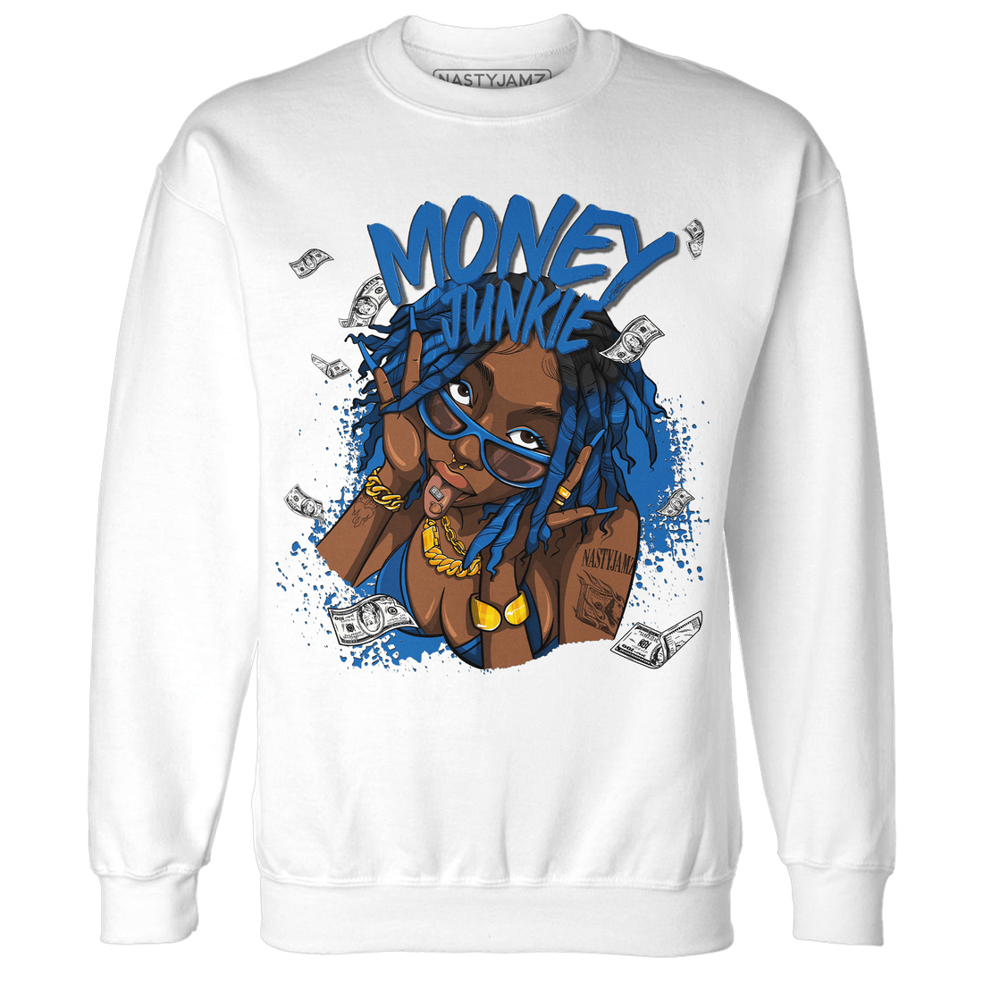 Royal Reimagined 1s Sweatshirt Match Money Junkie - NastyJamz