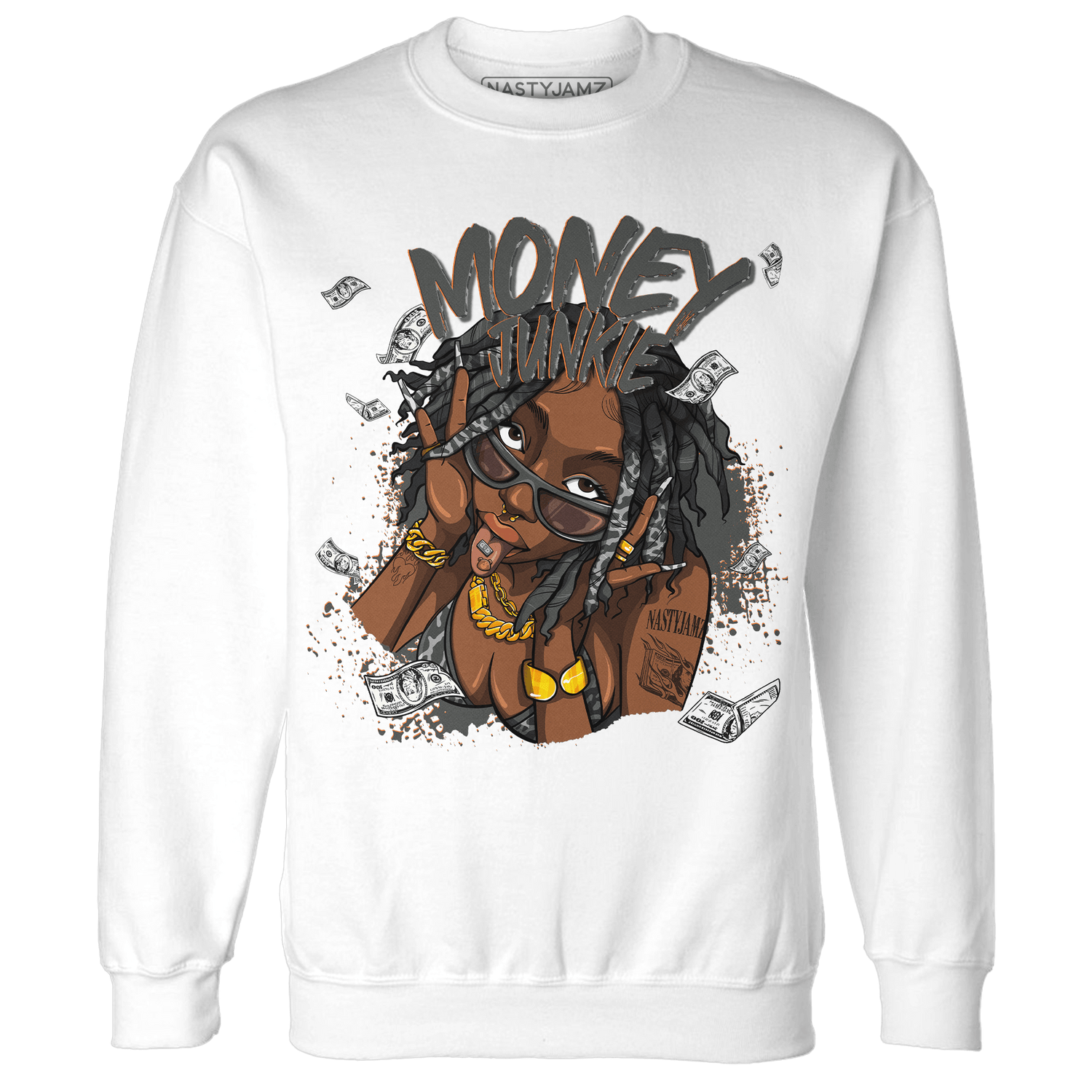 Fear Pack 3s Sweatshirt Match Money Junkie - NastyJamz