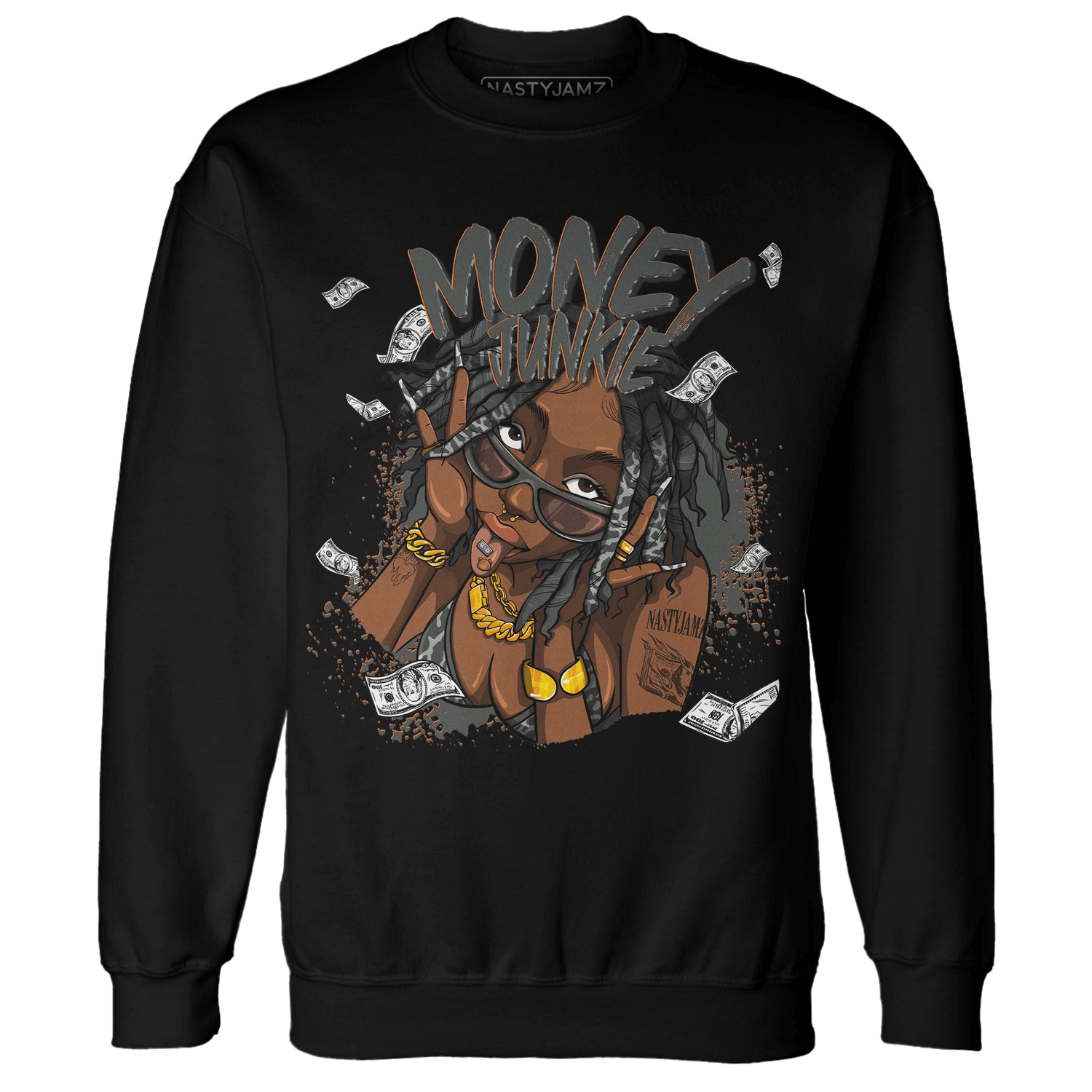 Fear Pack 3s Sweatshirt Match Money Junkie - NastyJamz