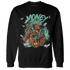 Green Glow 3s Sweatshirt Match Money Junkie - NastyJamz
