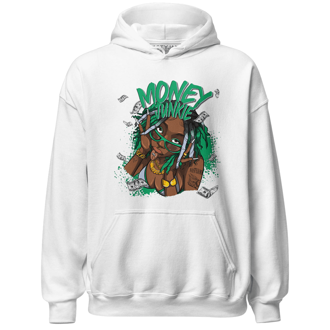 Lucky Green 5s Hoodie Match Money Junkie - NastyJamz