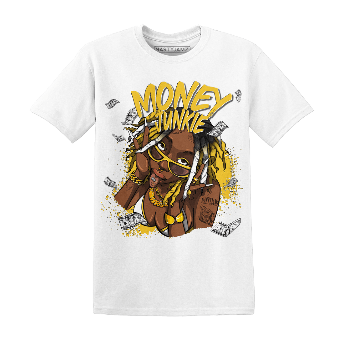 Yellow Ochre 6s T Shirt Match Money Junkie - NastyJamz