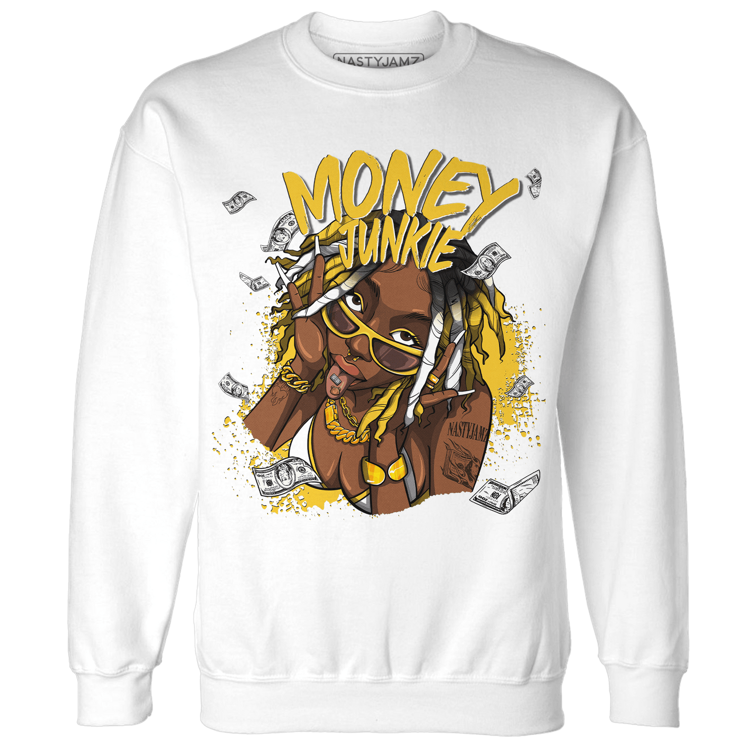 Yellow Ochre 6s Sweatshirt Match Money Junkie - NastyJamz