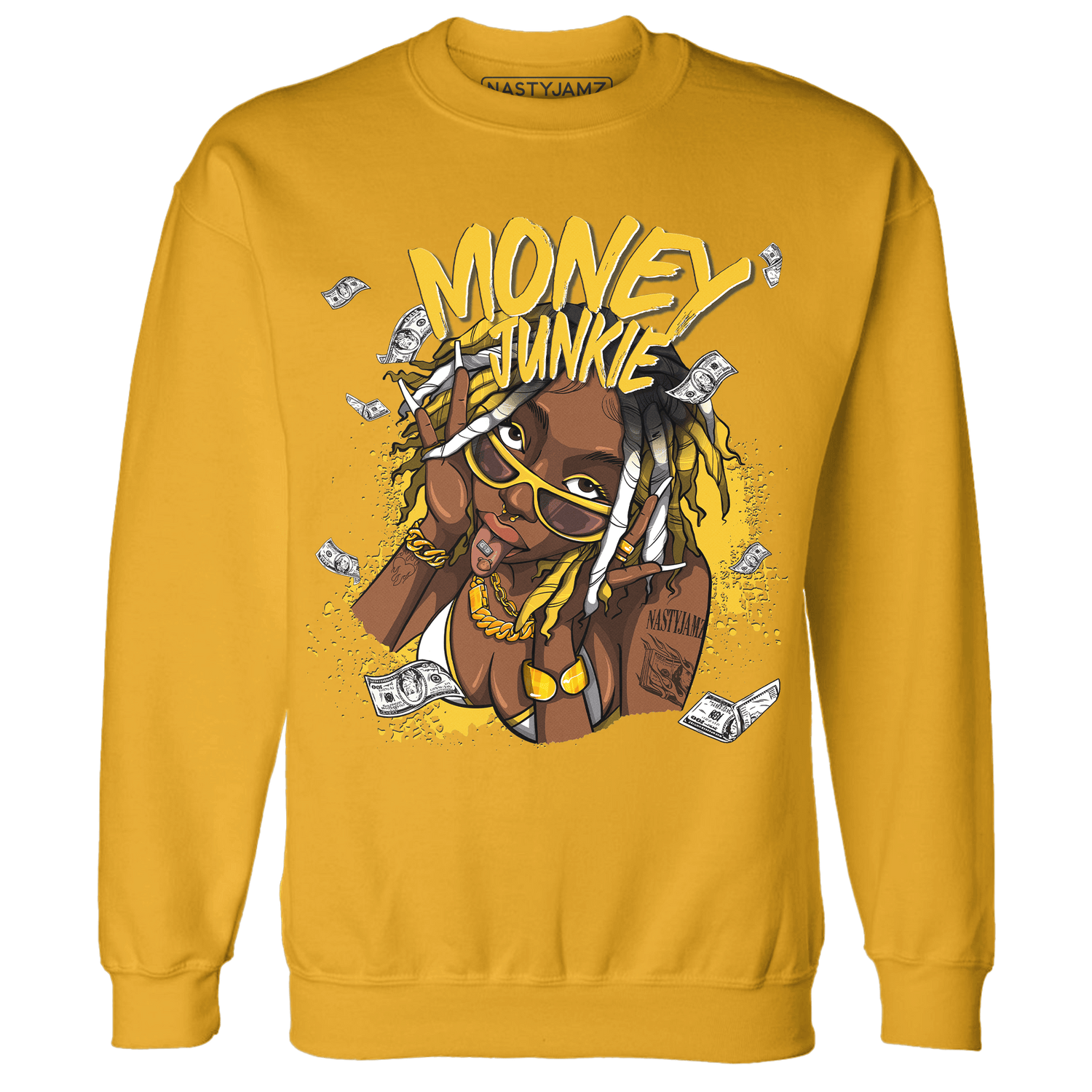 Yellow Ochre 6s Sweatshirt Match Money Junkie - NastyJamz