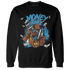 Powder Blue 9s Sweatshirt Match Money Junkie - NastyJamz