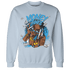 Powder Blue 9s Sweatshirt Match Money Junkie - NastyJamz