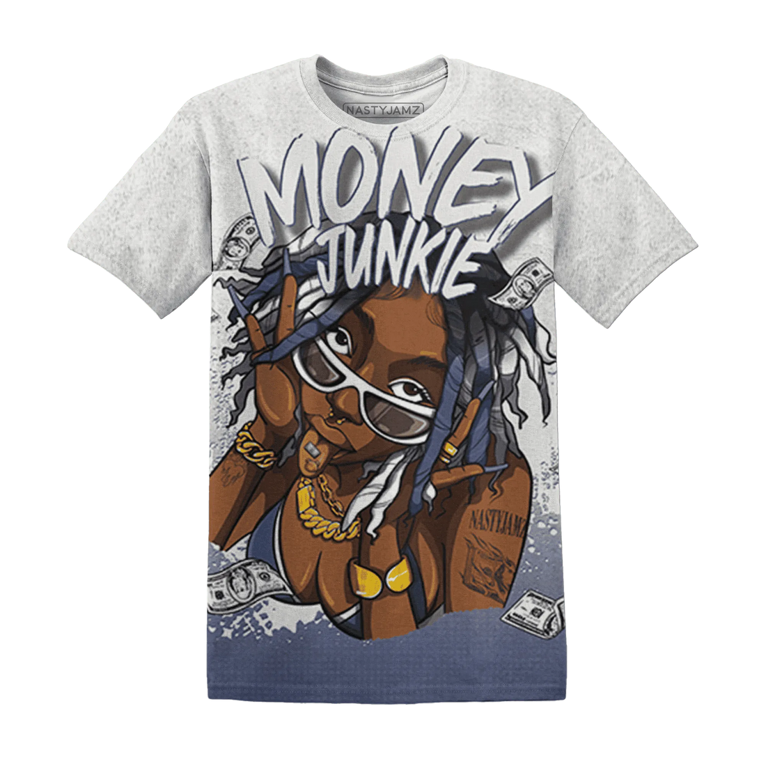 Low-Diffused-Blue-11s-T-Shirt-Match-Money-Junkie-3D