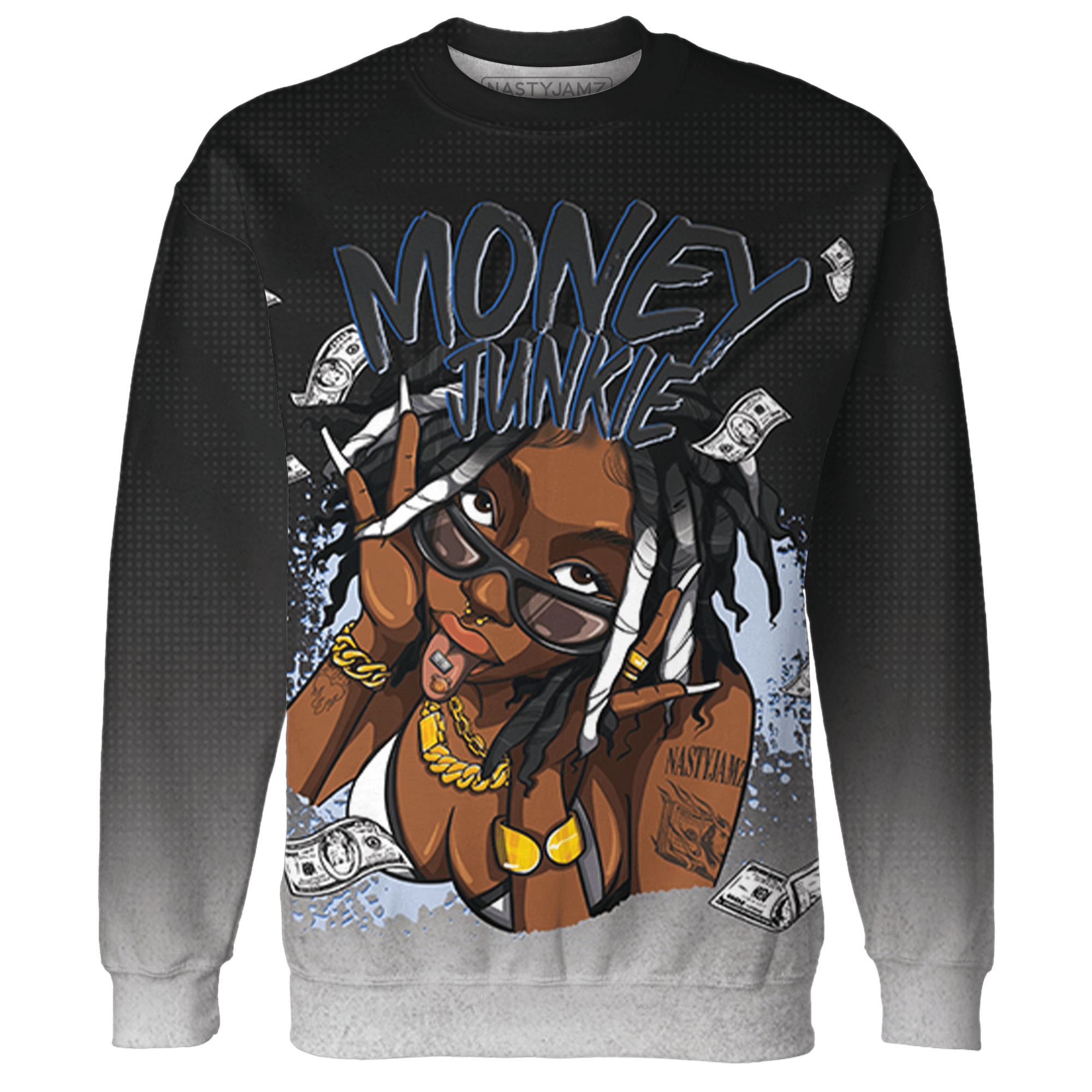 Low Space Jamz 11s Sweatshirt Match Money Junkie 3D All-Over Print - NastyJamz