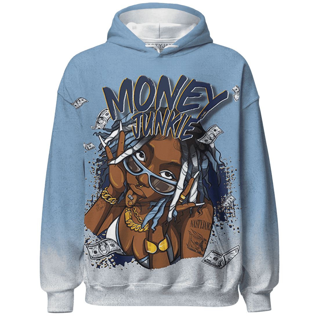 First In Flight 1s Hoodie Match Money Junkie 3D All-Over Print - NastyJamz