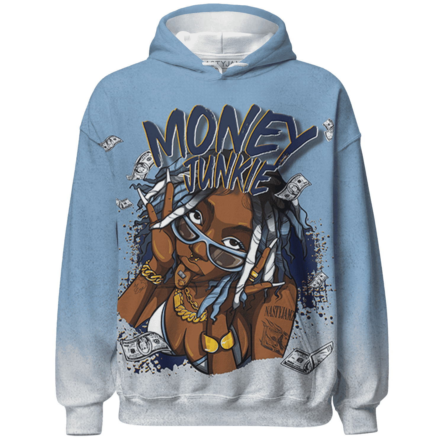 First In Flight 1s Hoodie Match Money Junkie 3D All-Over Print - NastyJamz