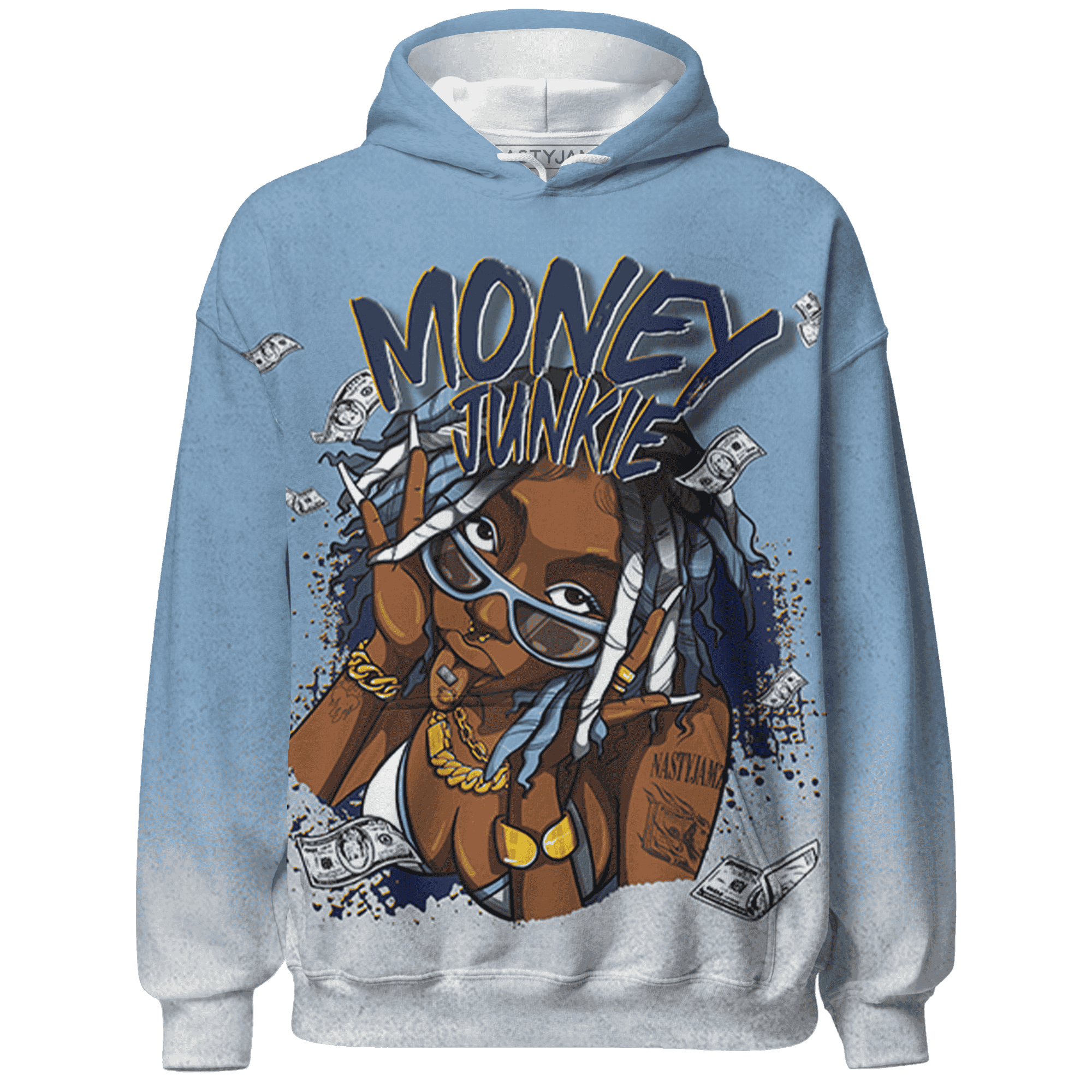 First In Flight 1s Hoodie Match Money Junkie 3D All-Over Print - NastyJamz