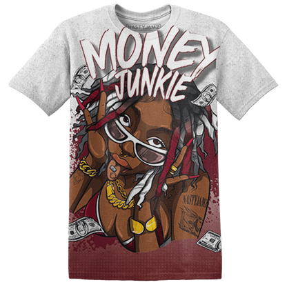 High White Team Red 1s T Shirt Match Money Junkie 3D All-Over Print - NastyJamz