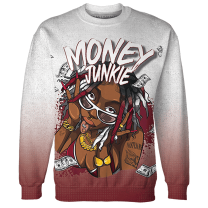High White Team Red 1s Sweatshirt Match Money Junkie 3D All-Over Print - NastyJamz