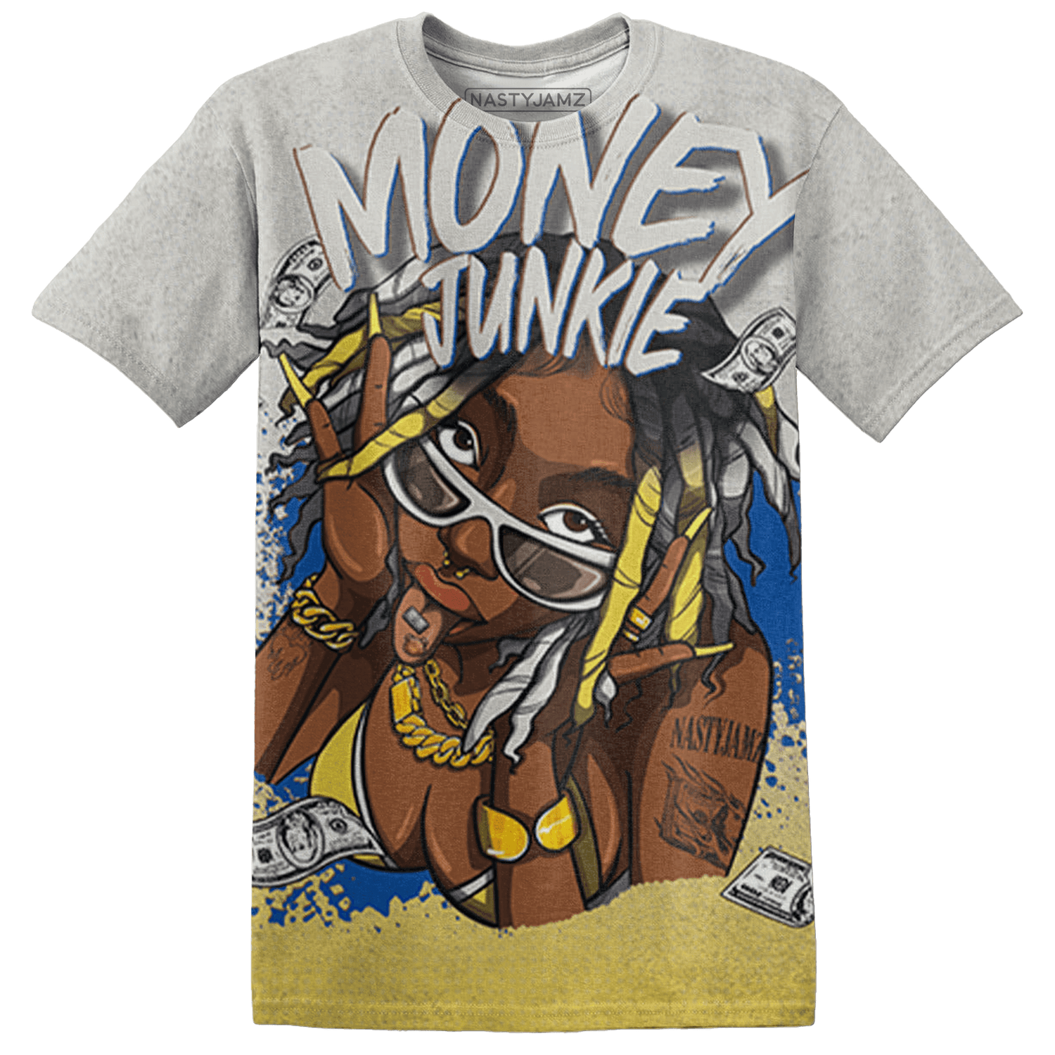 Low OG Canary TVSC 1s T Shirt Match Money Junkie 3D All-Over Print - NastyJamz