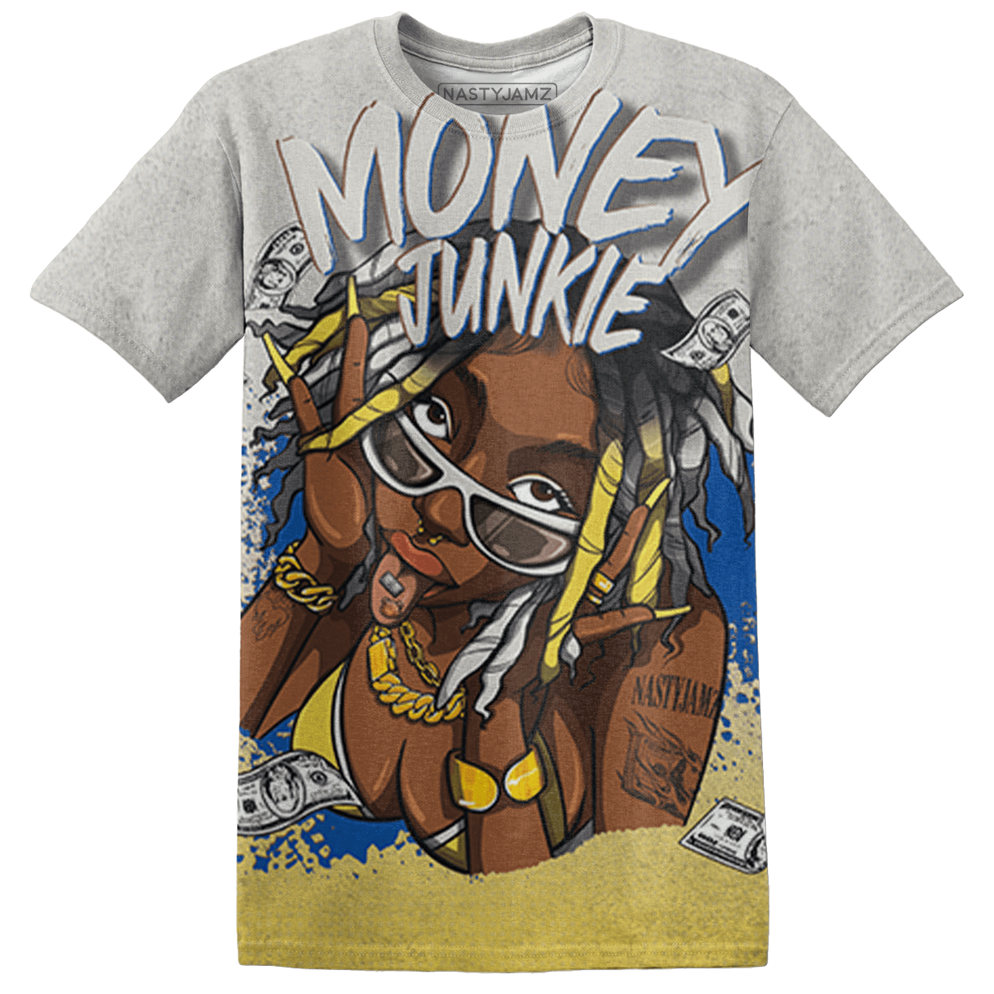 Low OG Canary TVSC 1s T Shirt Match Money Junkie 3D All-Over Print - NastyJamz